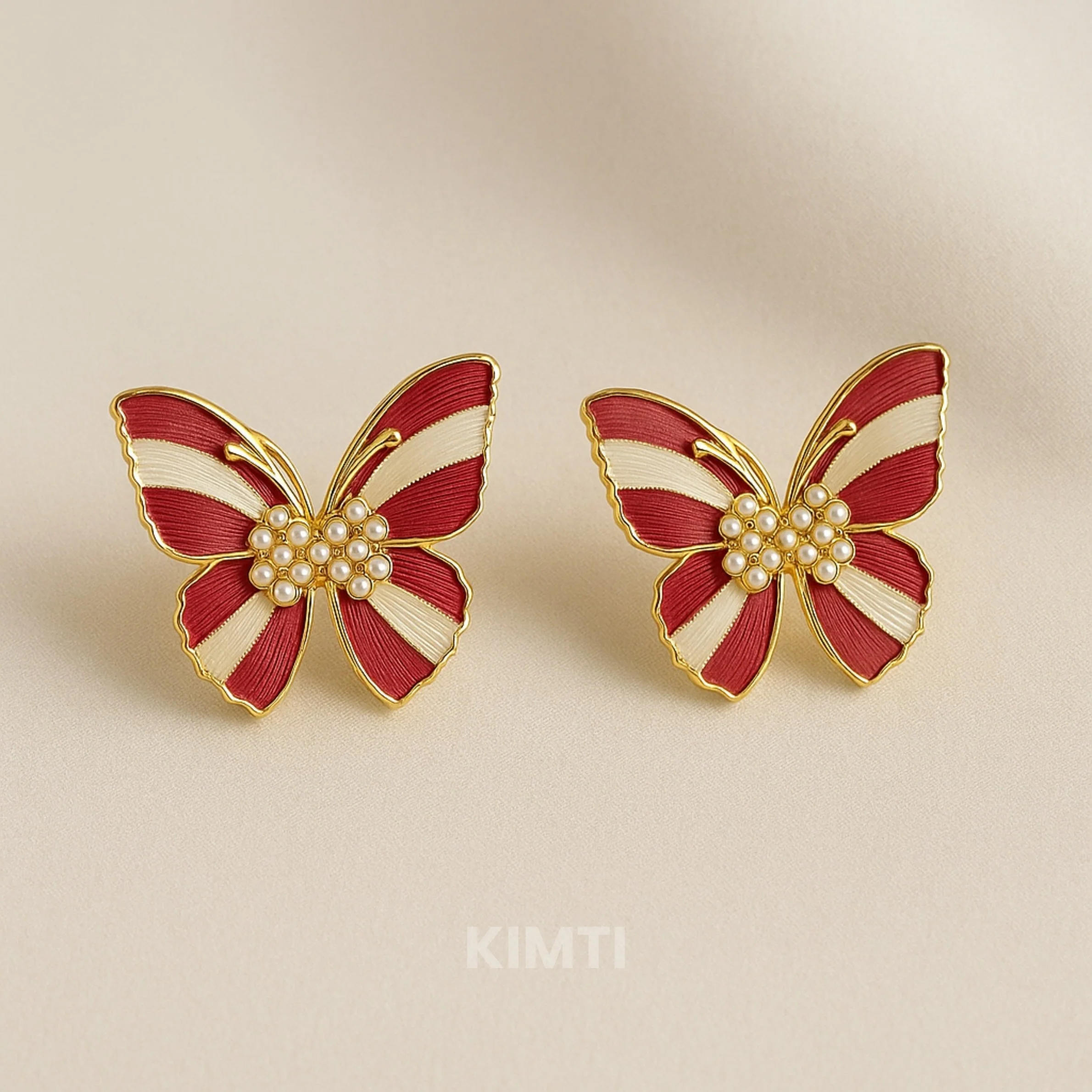 Random Colour Butterfly Stud Earring - Image 7