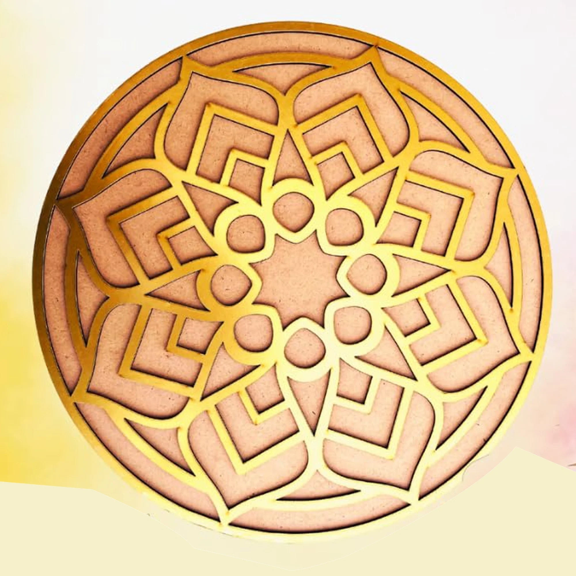 Rangoli Stencil Assorted Desgion I MDF Rangoli Stencil I Rangoli Pouch Free Pack Of 5 12*12 Inch - Image 5