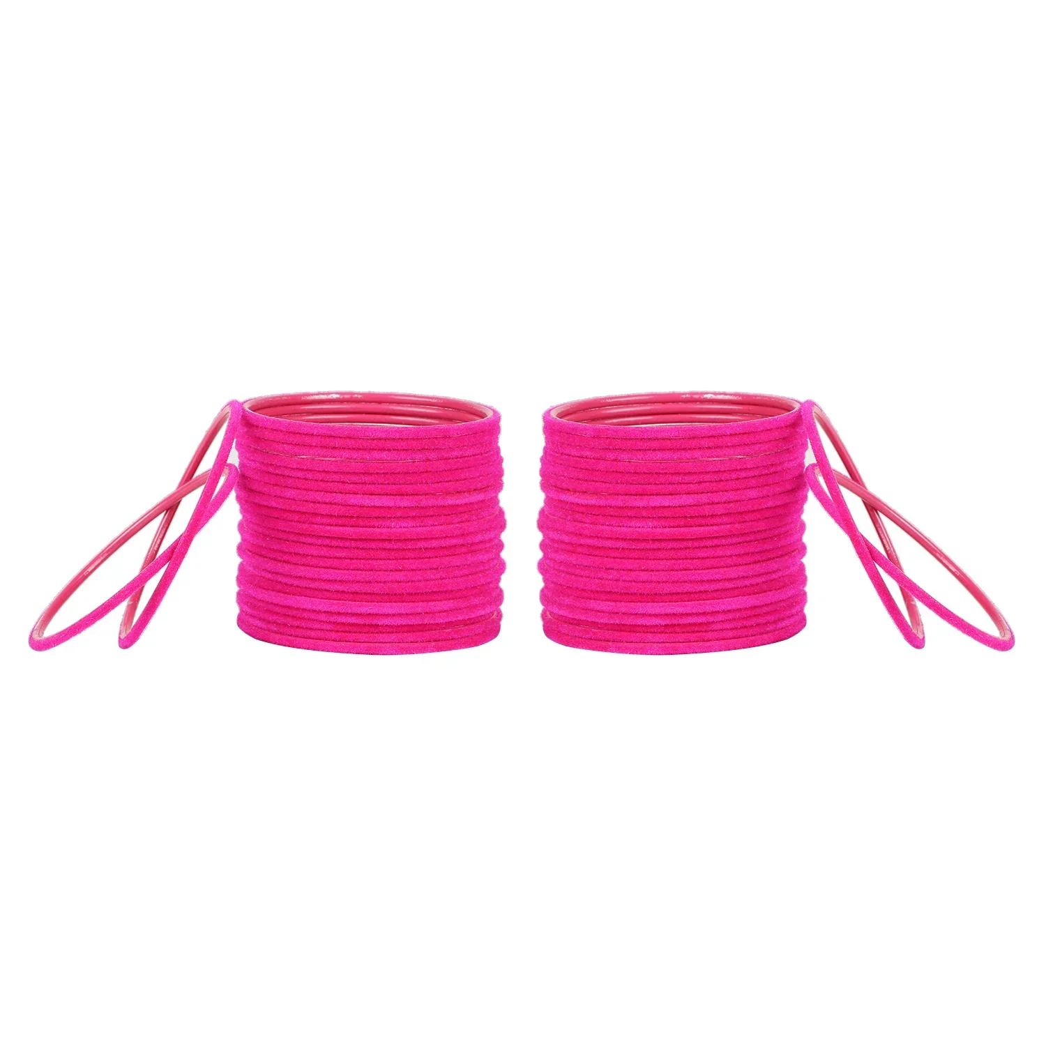 Rani Pink Velvet Bangles Set (48 Pcs) – Vibrant & Elegant Jewelry - Image 14