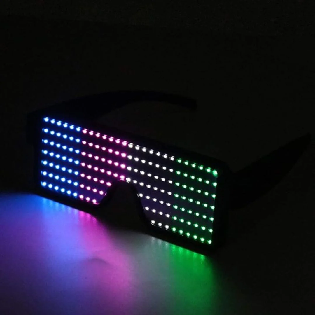 RaveX: USB Rechargeable LED Party Glasses with Dynamic Neon Glow, 11 Patterns & Flashing Modes for Concerts & Nightclubs - Image 9