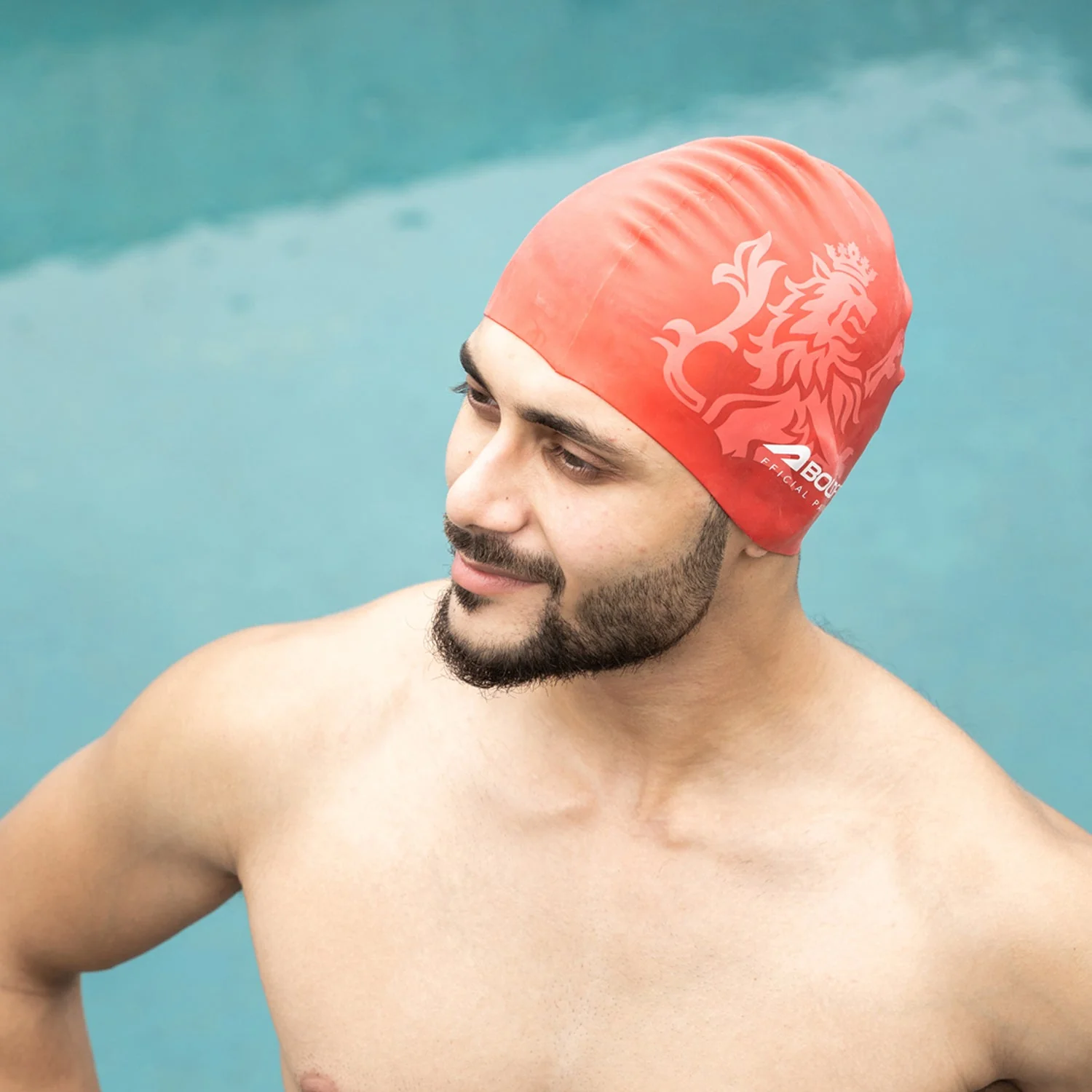 RCB Swimming Cap -  Red - Image 2
