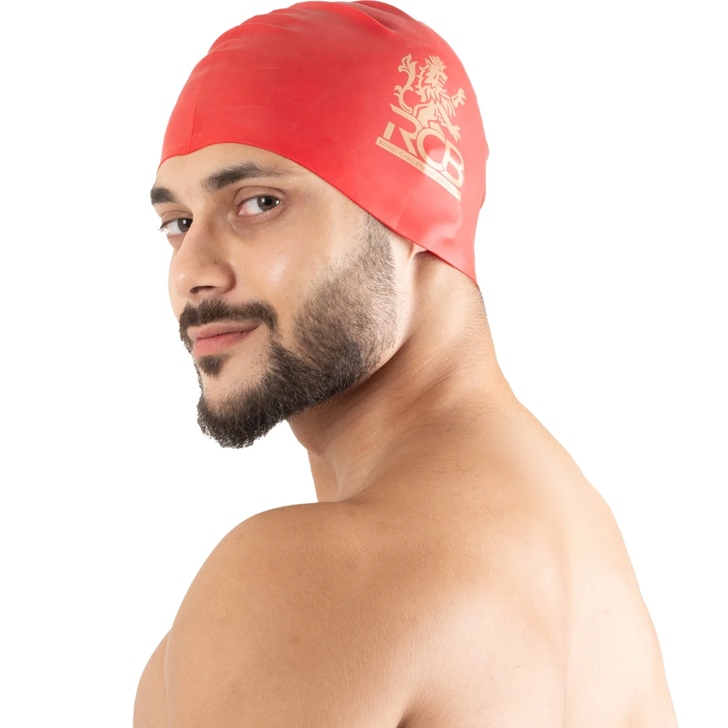 RCB Swimming Cap -  Red - Image 4