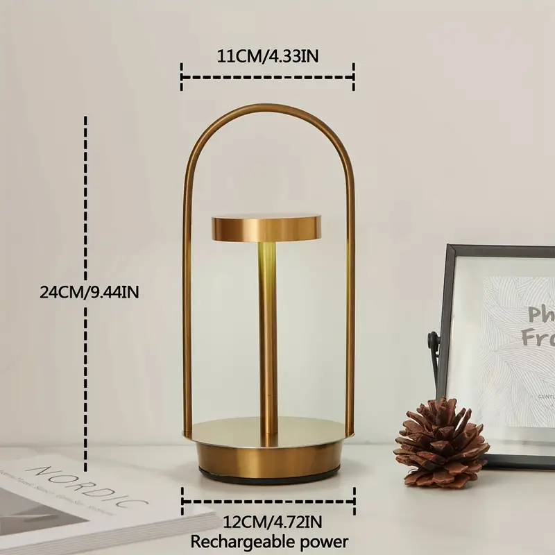 Rechargeable metal touch table lamp - Image 5