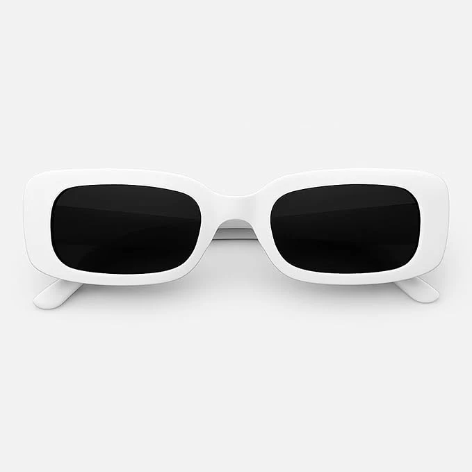Rectangular White Sunglasses