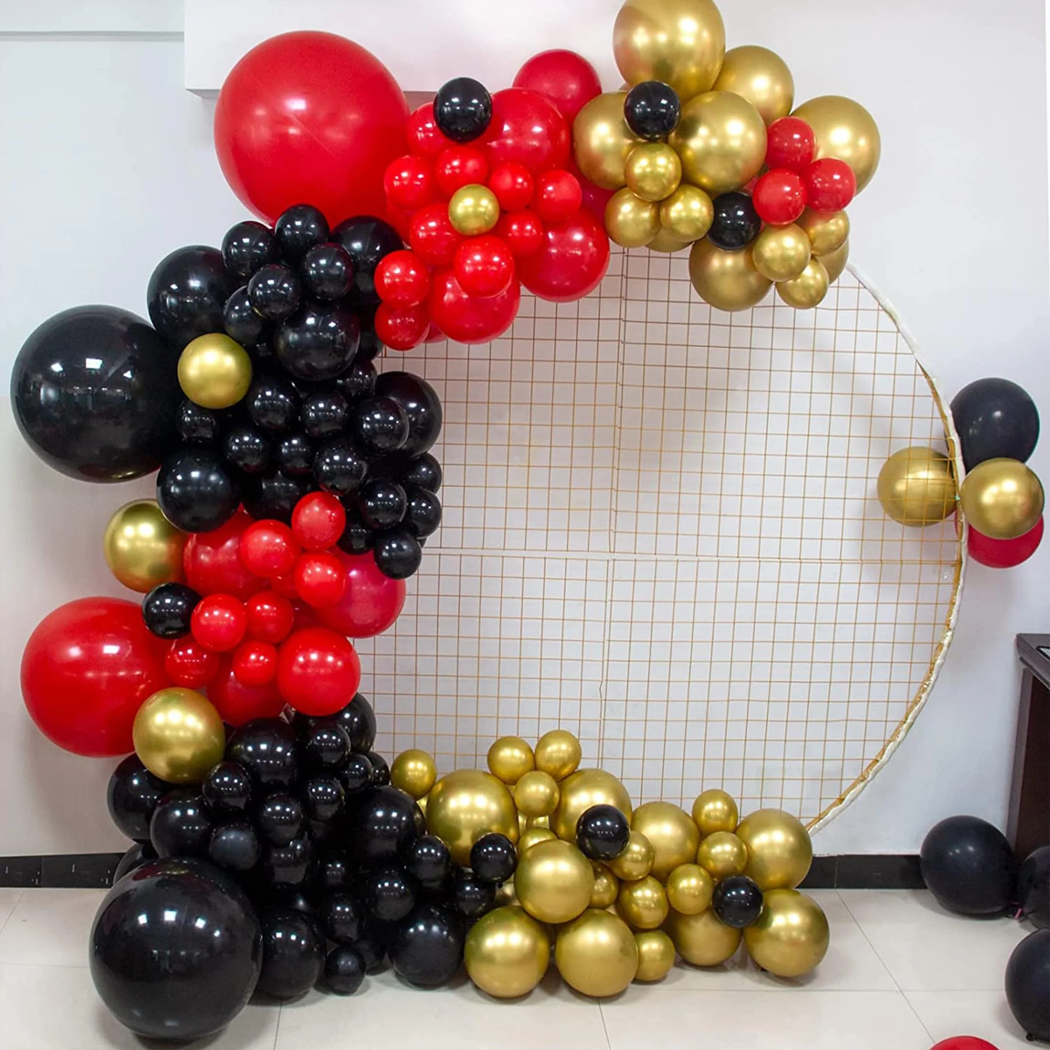 Red, black & Gold chrome balloon kit for Girls & Boys - Image 4