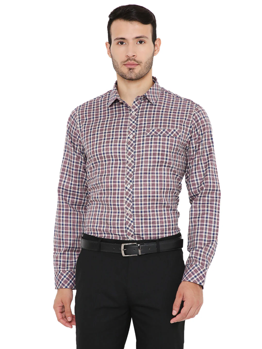 Red Checkered | Slim Fit | Formal Shirt - Image 16