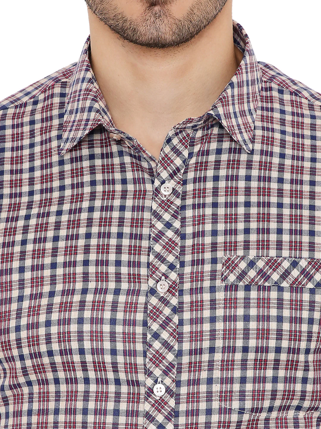 Red Checkered | Slim Fit | Formal Shirt - Image 2