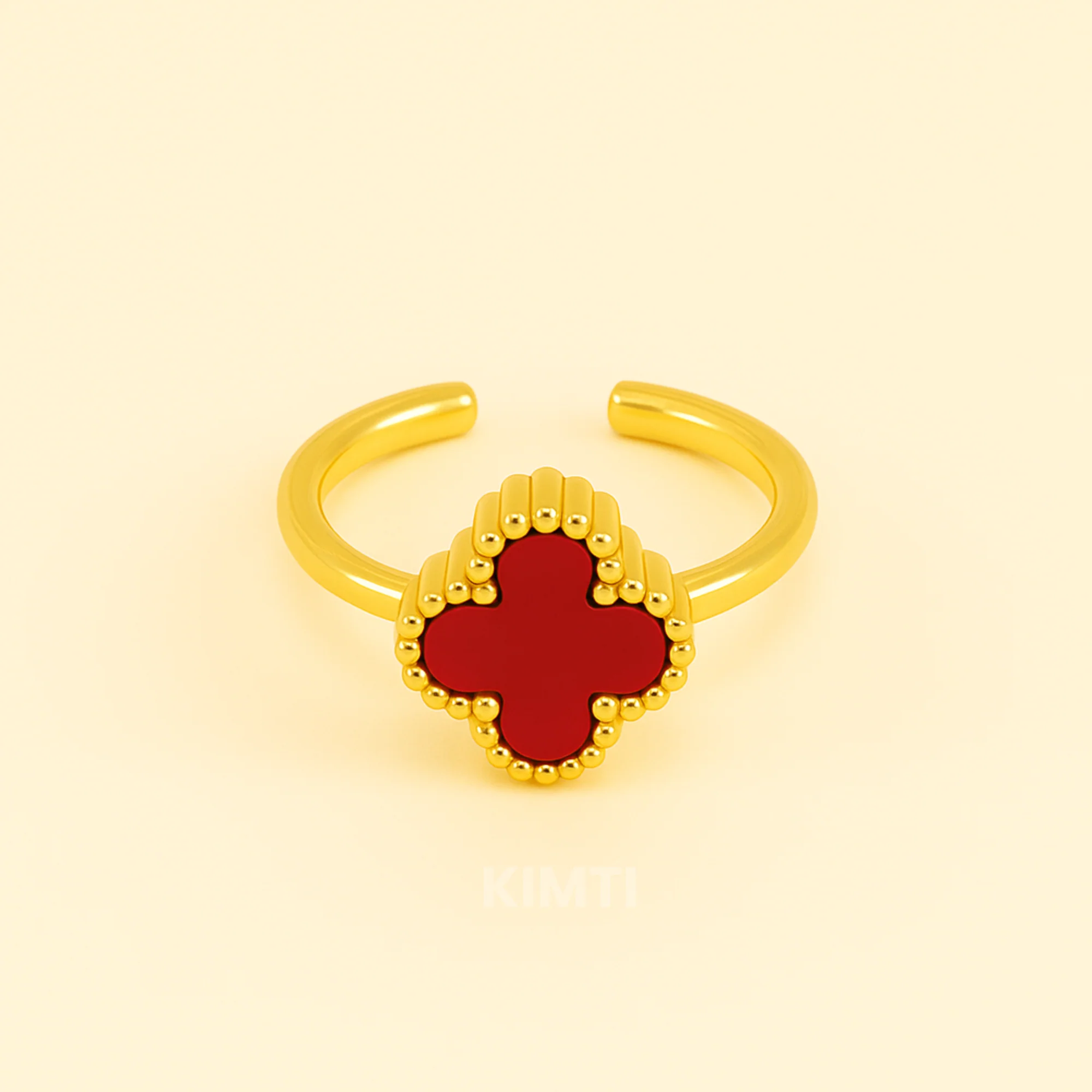 Red Clover Anti Tarnish Ring - Image 2
