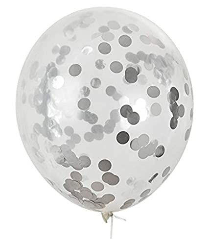 Red Confetti Balloons 10 Pcs Set. (4 Pc Metallic Balloons And 3 Pc Confetti Balloons ,1 Heart Foil Balloon And 2 Pc Star Balloon) - Image 4