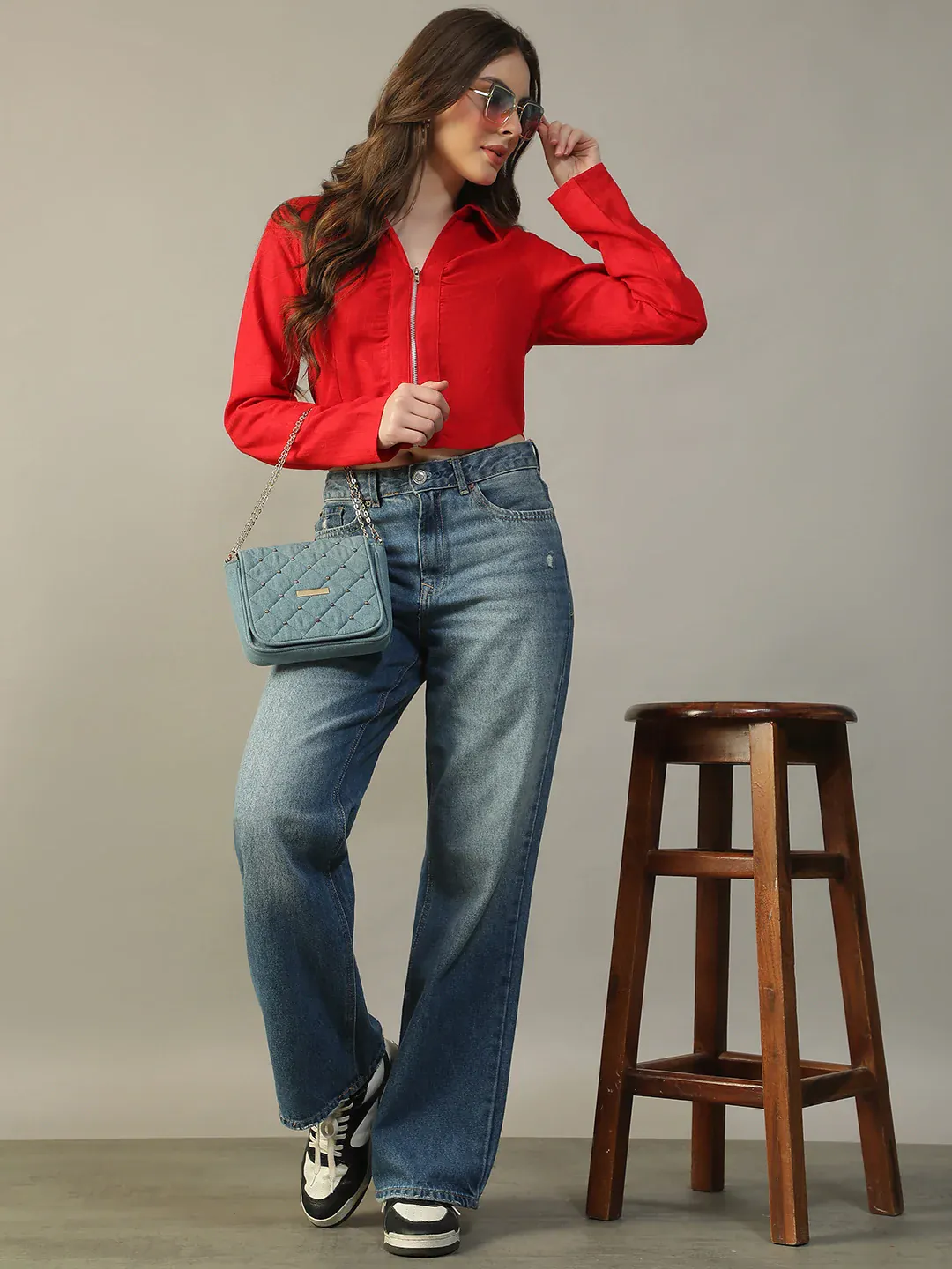 Red Cotton Women’s Crop Top - Image 7