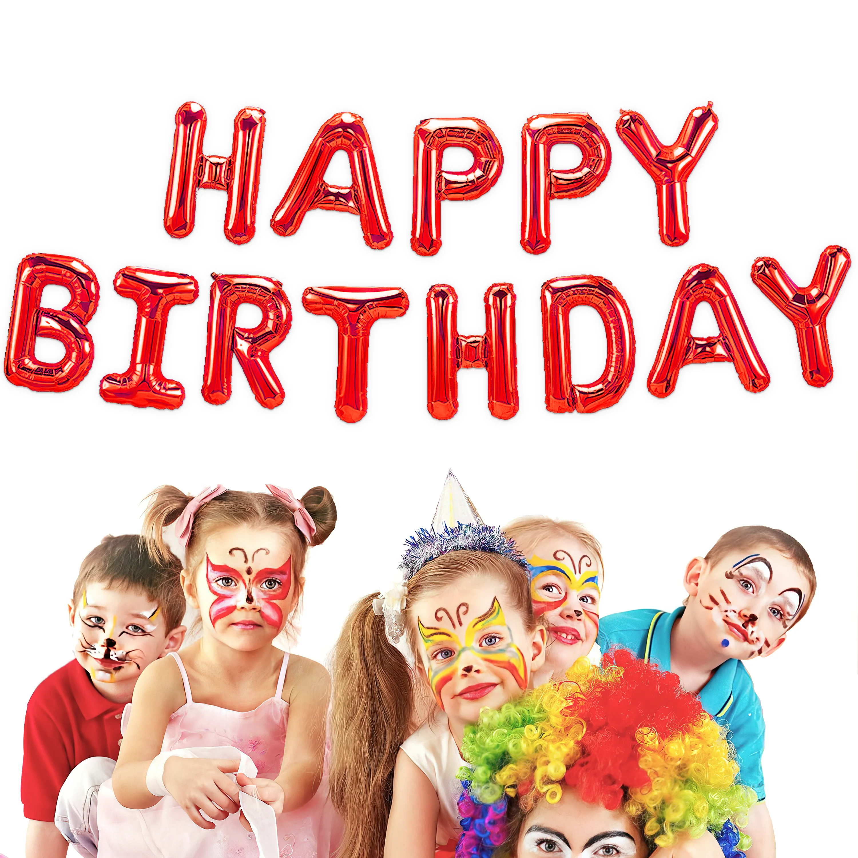 Red Foil Happy Birthday Banner - Image 3