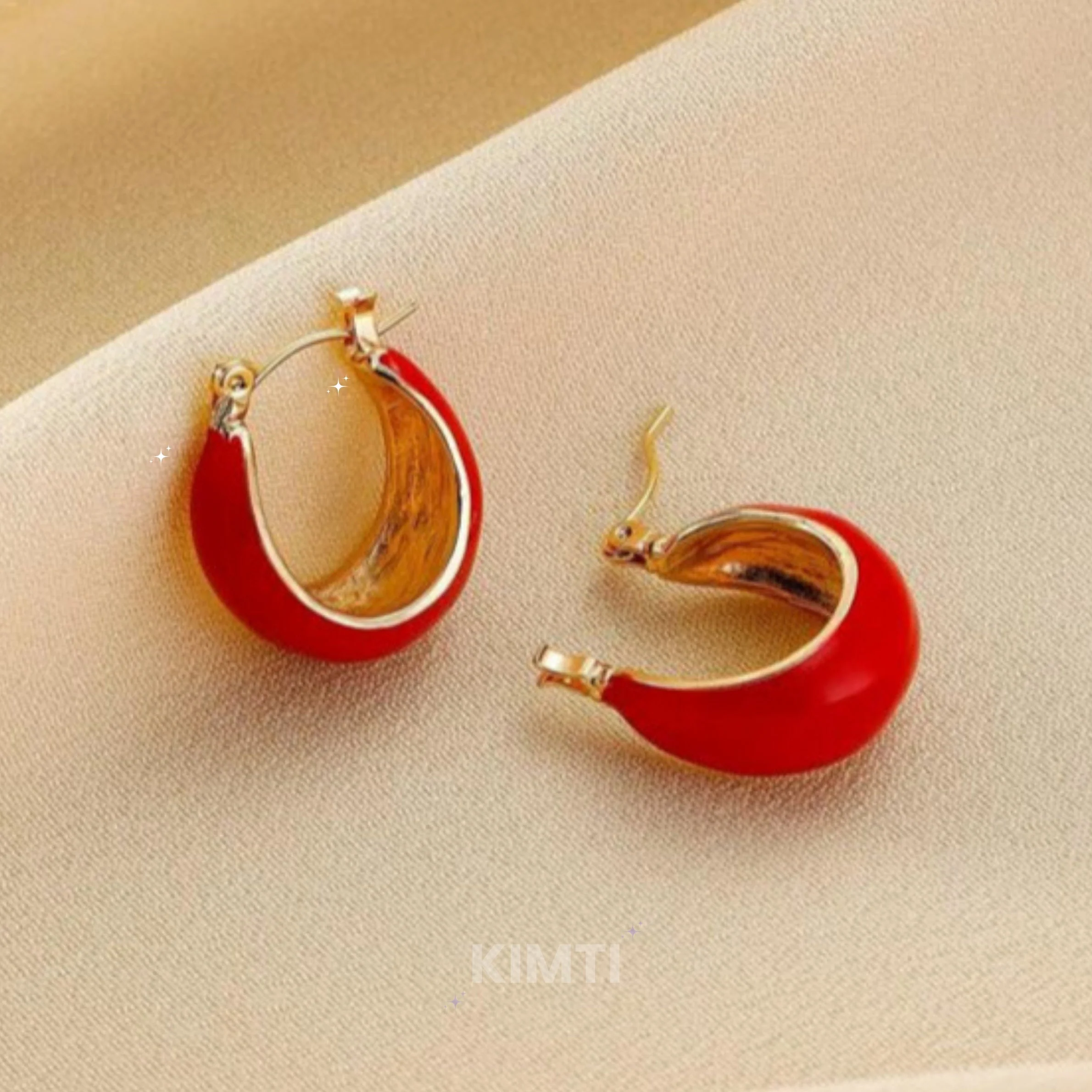 Red Hoop Earring - Image 3