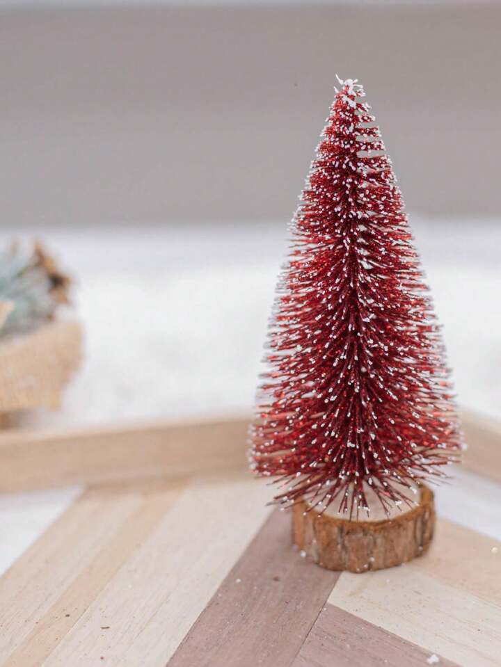 Red sparkling christmas tree (set of 2) - Image 4