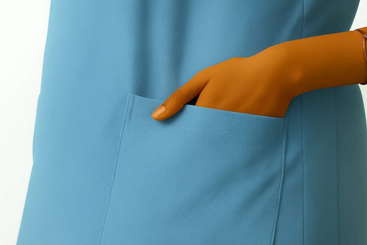 Regular Female Scrub Suit - Light Blue - Image 3