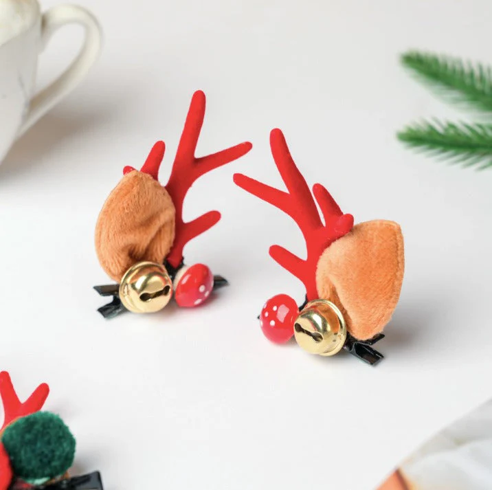 Reindeer Bell Hairclip (1pair) - Image 2