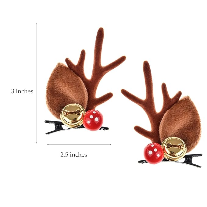 Reindeer Bell Hairclip (1pair) - Image 3