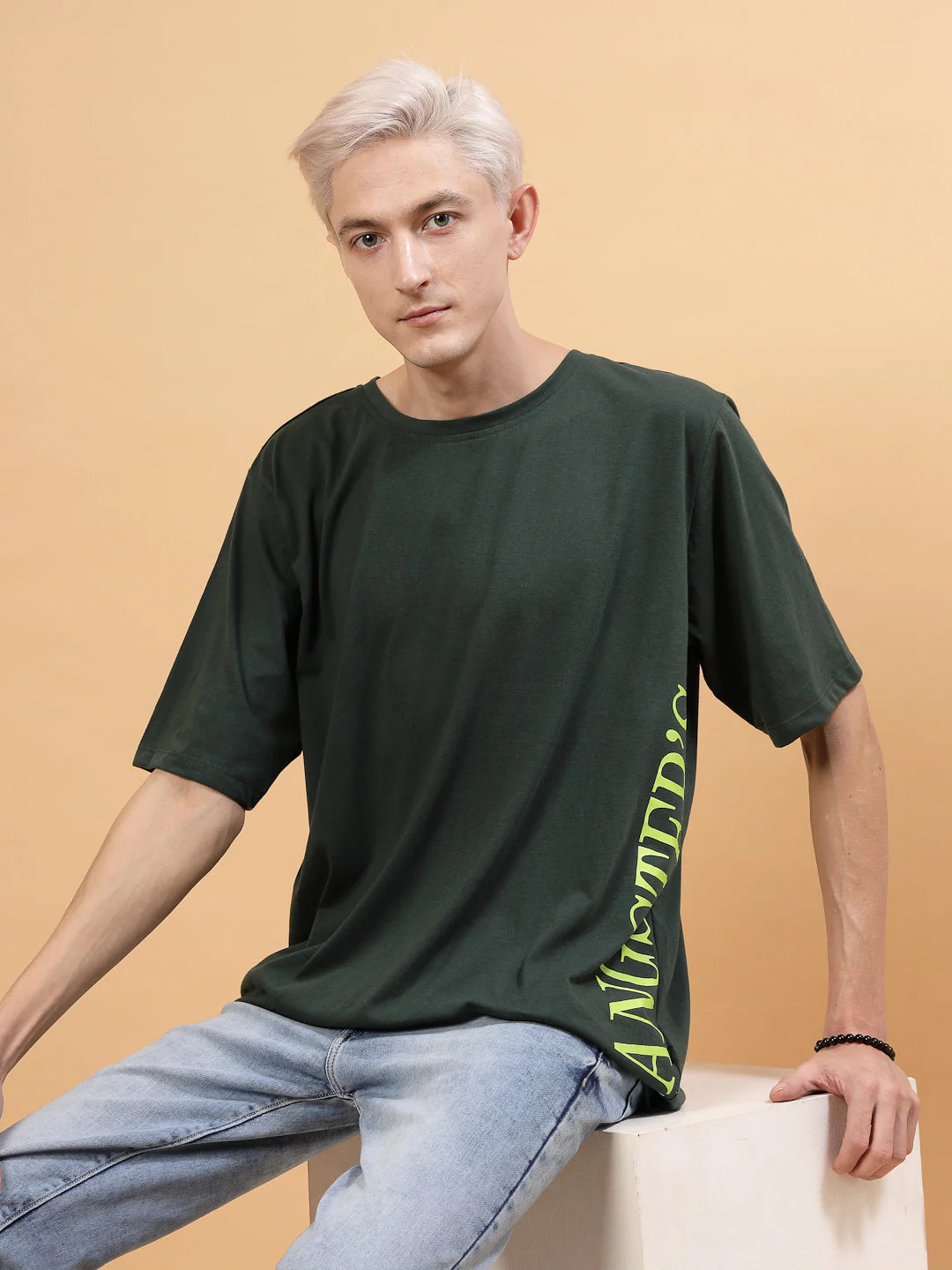Relaxed Fit Men's Oversized Cotton Tee - Image 11