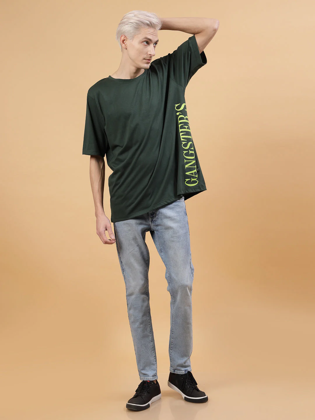 Relaxed Fit Men's Oversized Cotton Tee - Image 12