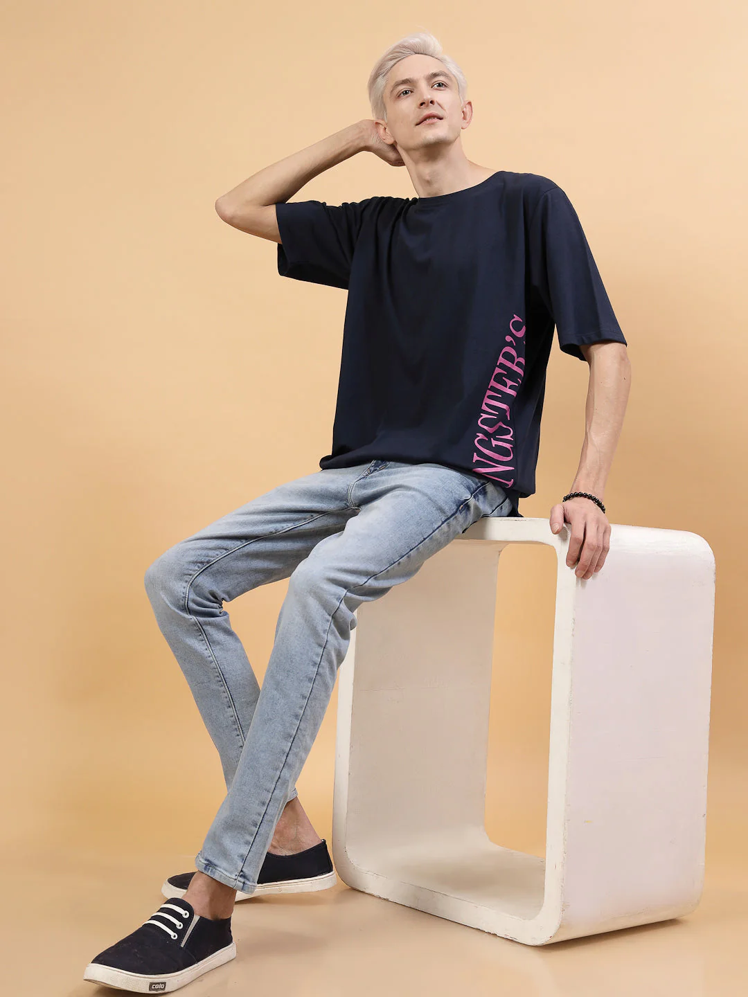 Relaxed Fit Men's Oversized Cotton Tee - Image 3