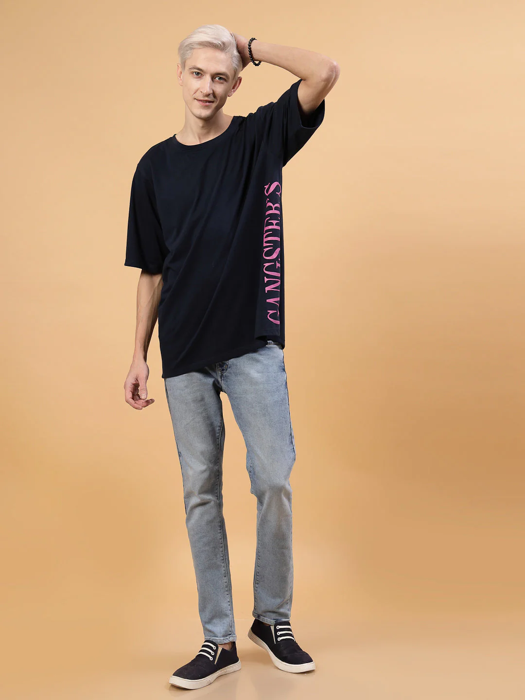 Relaxed Fit Men's Oversized Cotton Tee - Image 8