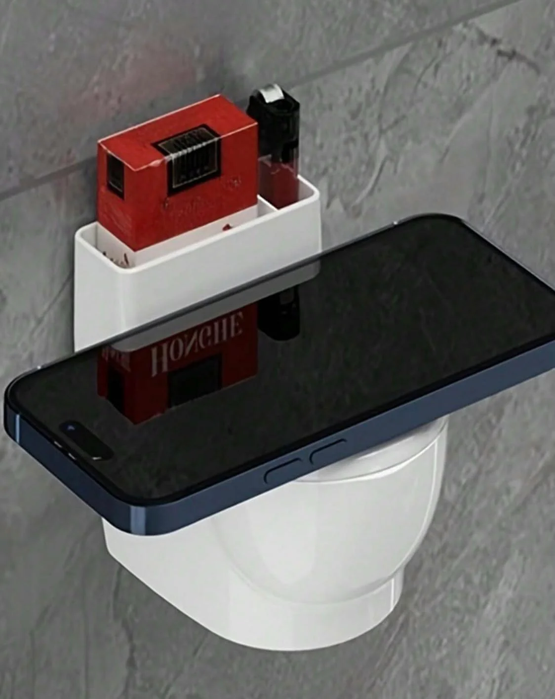 Relief: WC-Shaped Multi-Function Ashtray with Storage & Built-In Holder for Home, Office & Outdoor Use - Image 4
