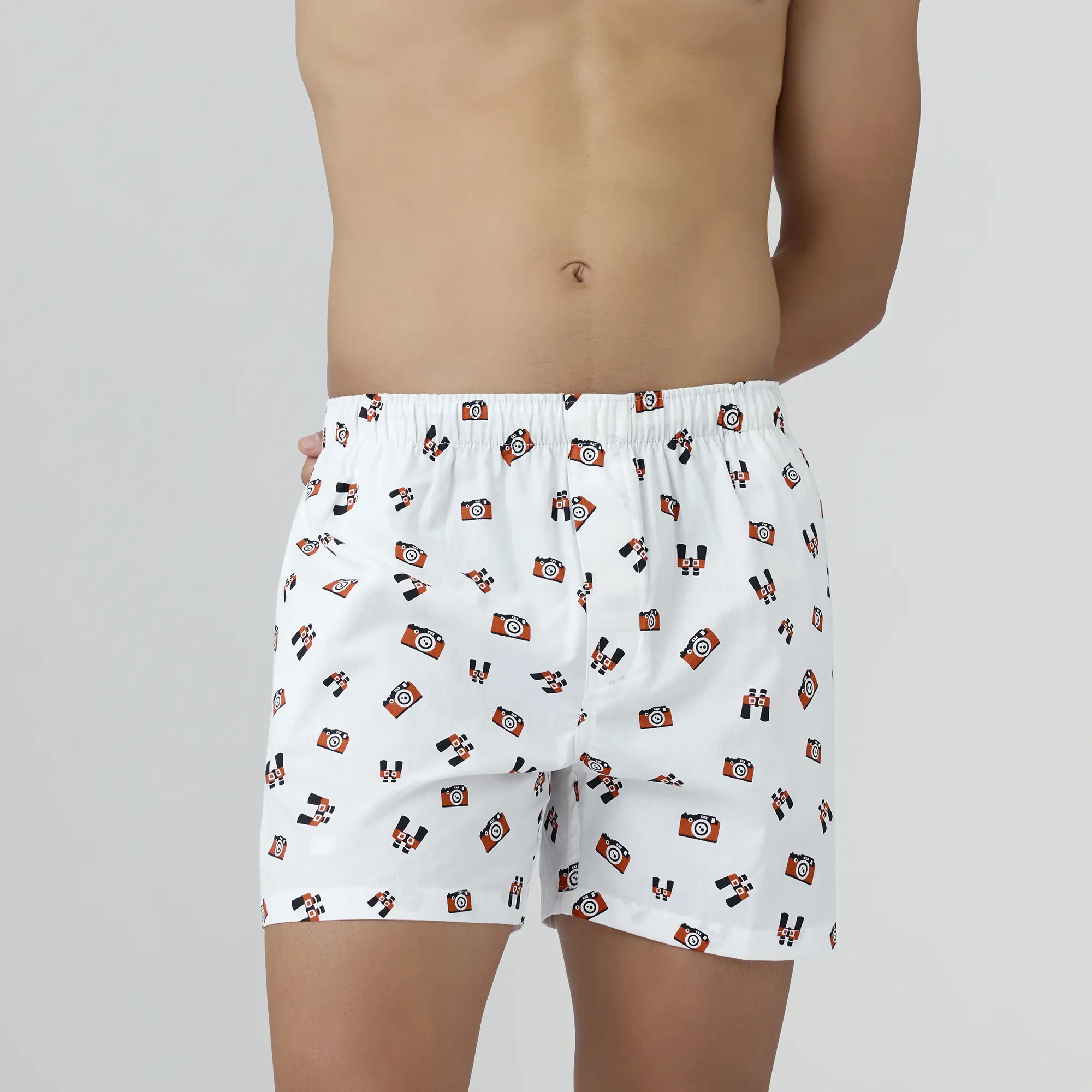 Remix Cotton Boxers Camera White - Image 3