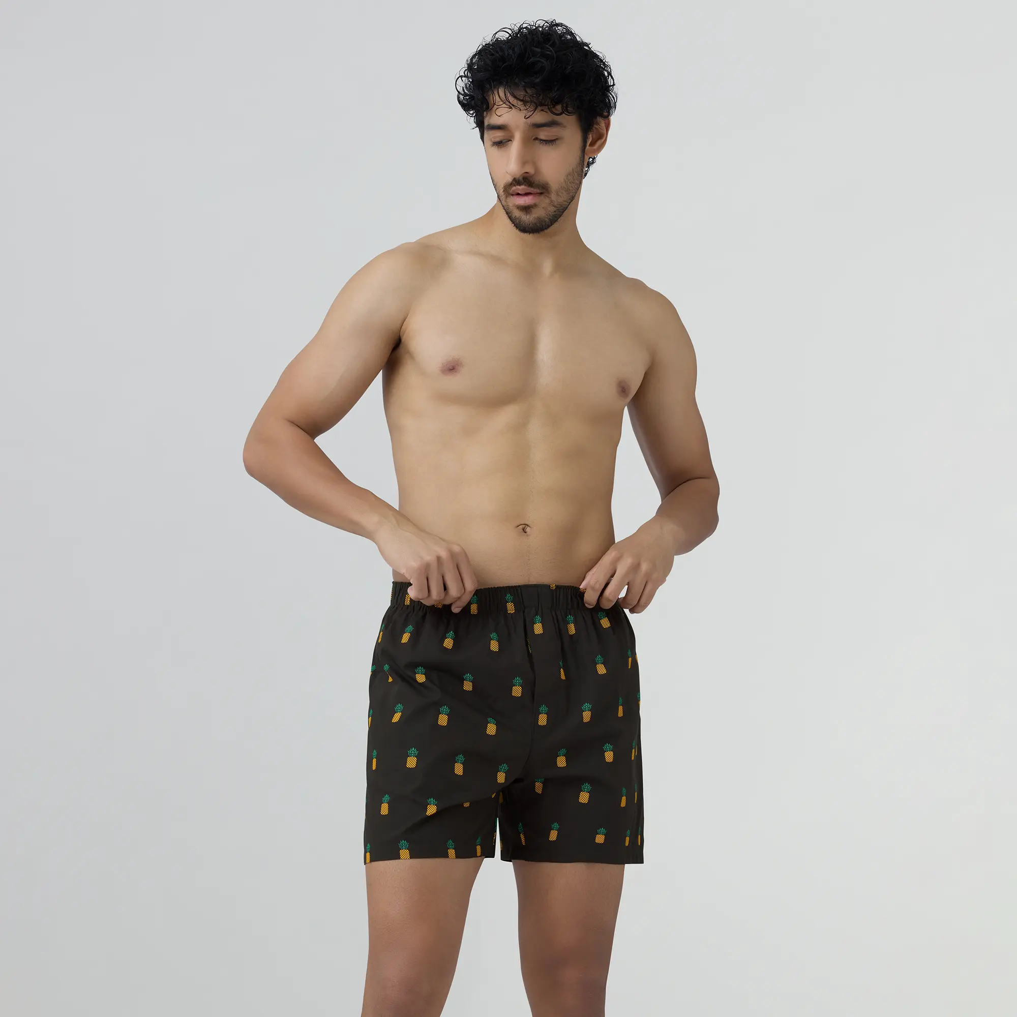 Remix Cotton Boxers Pineapple Black - Image 2