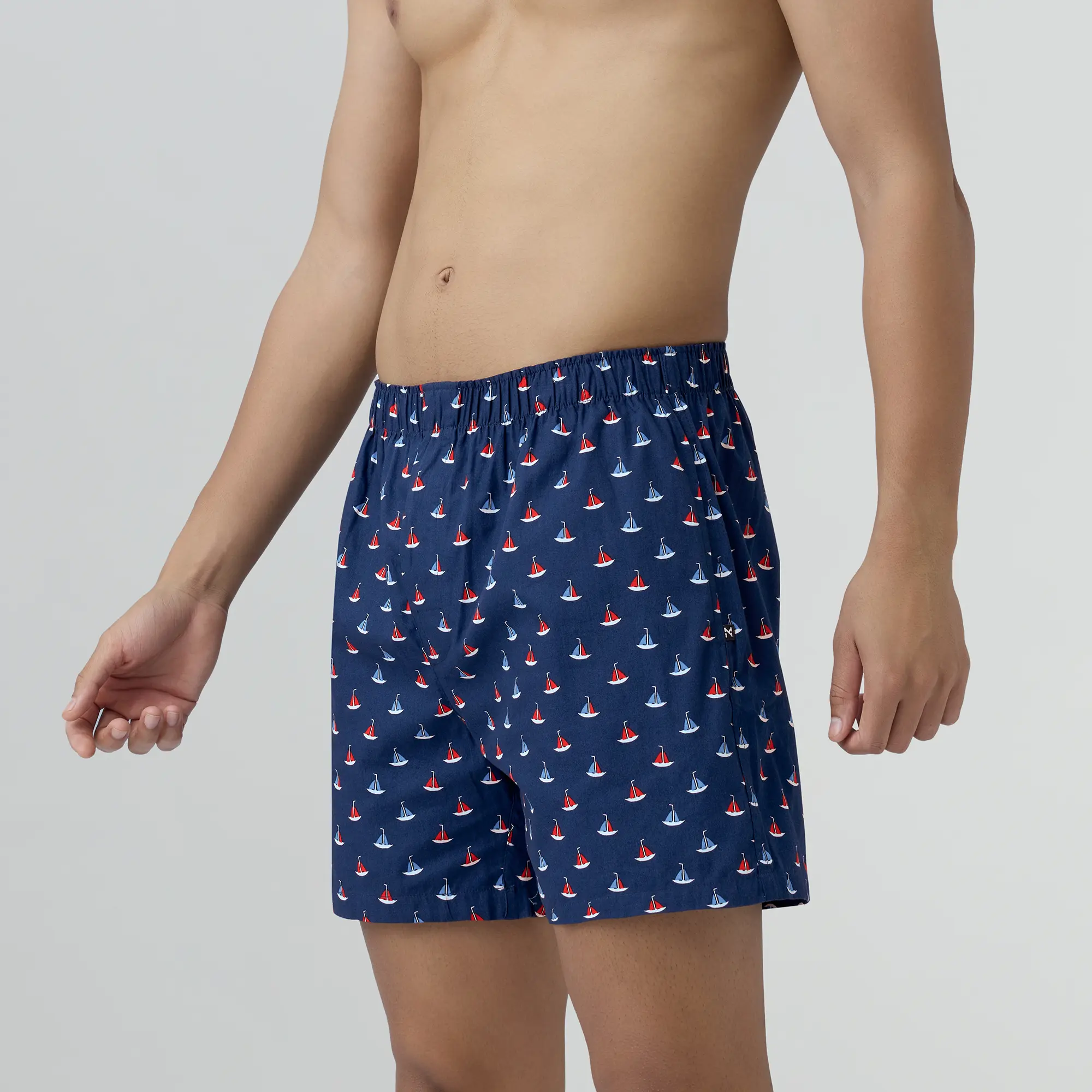 Remix Cotton Boxers Yacht Blue - Image 5