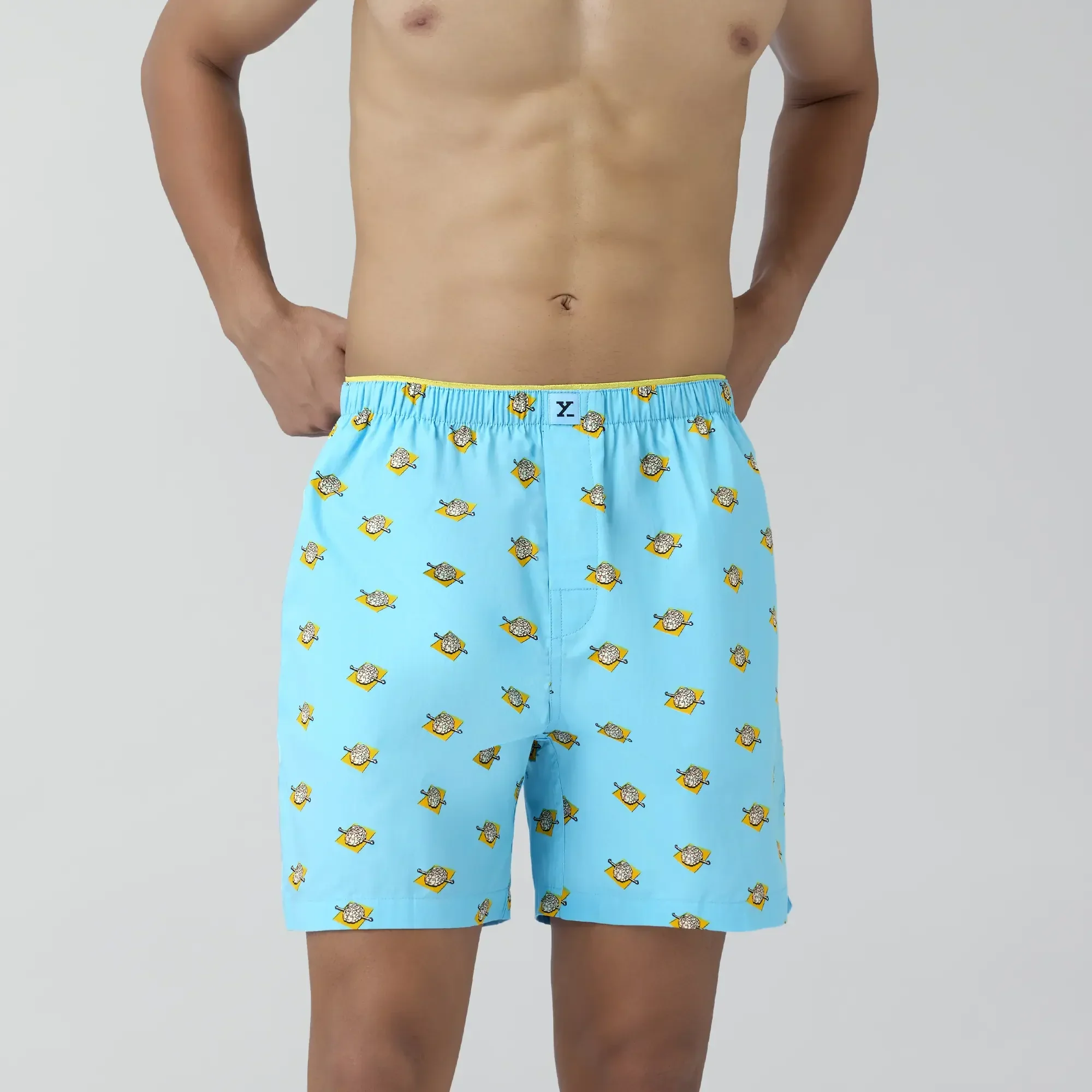 Renew Combed Cotton Boxer Shorts Blue Sky - Image 3