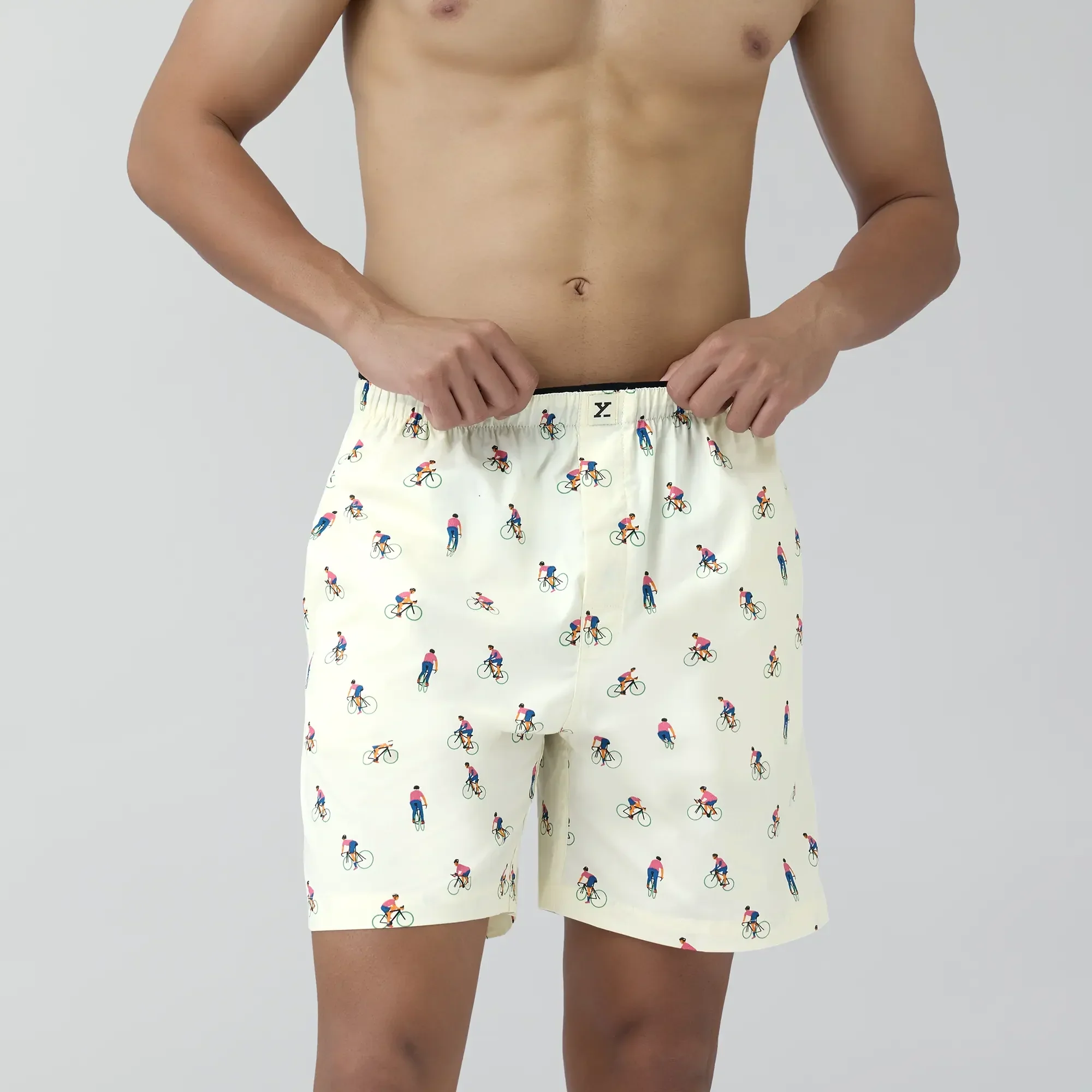 Renew Combed Cotton Boxer Shorts Ivory White - Image 3