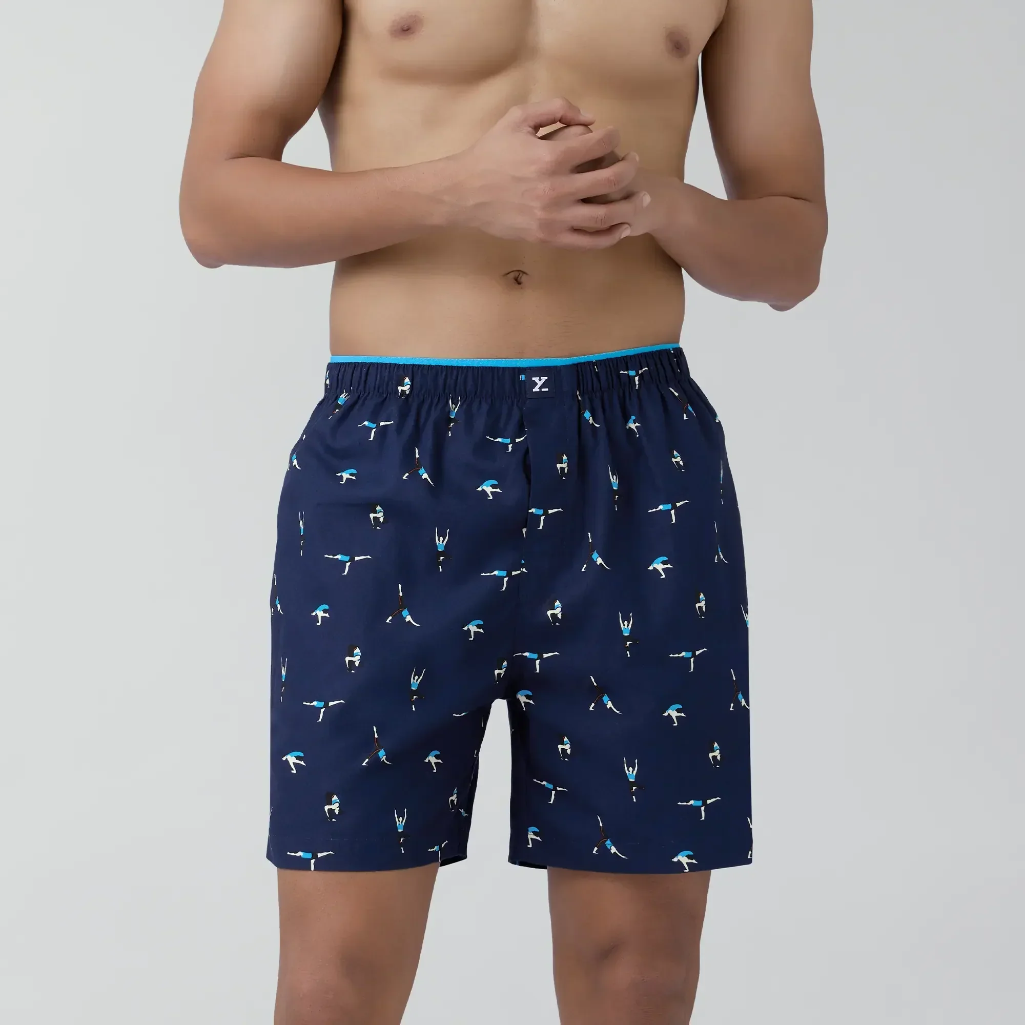 Renew Combed Cotton Boxer Shorts Midnight Blue - Image 3
