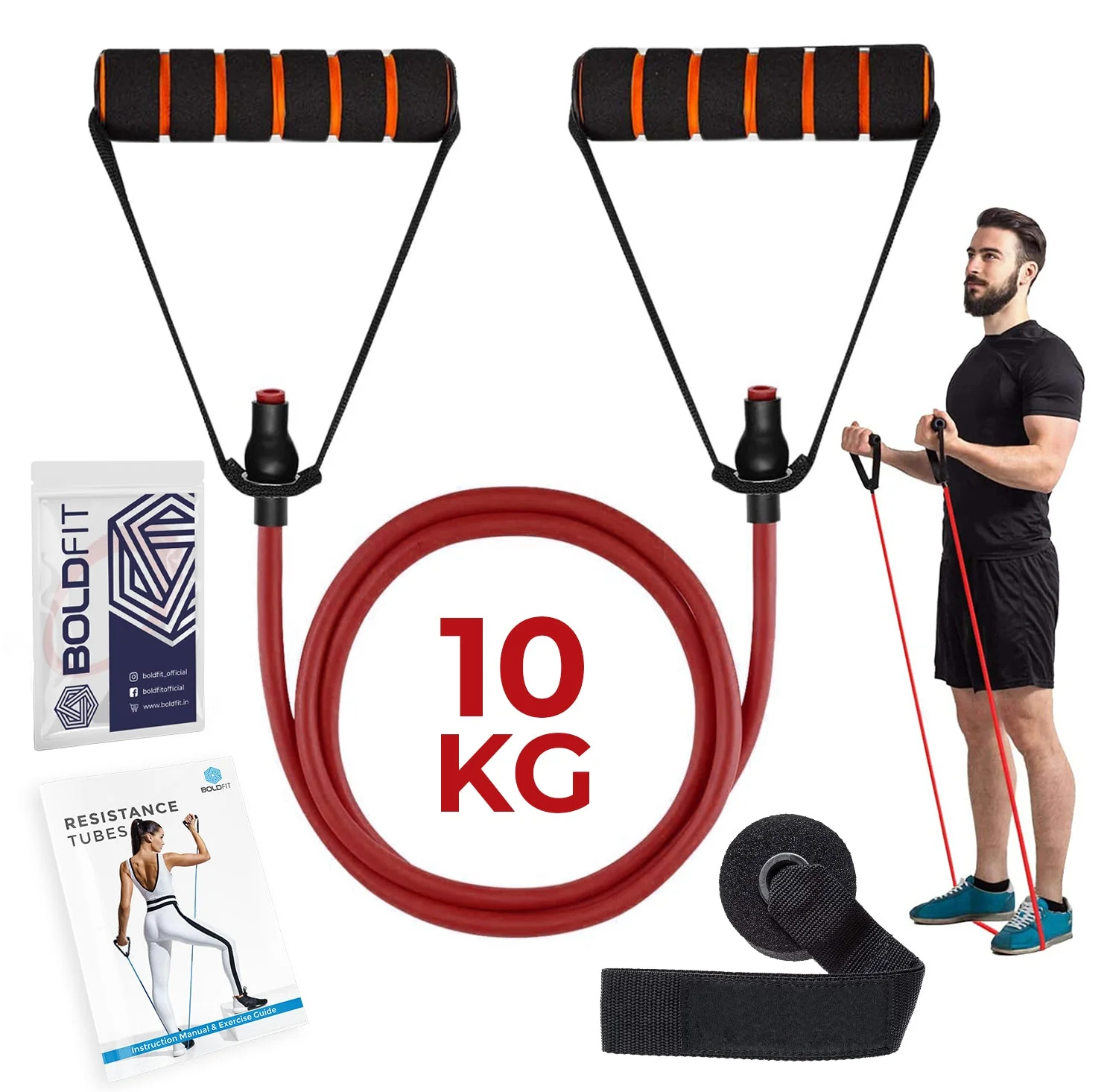 Resistance Tube with Foam Handles - Image 2