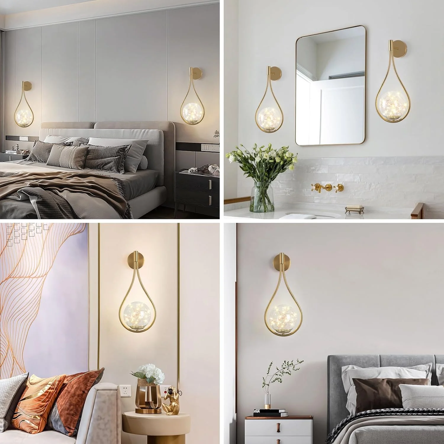 Retro fairy light Wall light with glass - Image 5