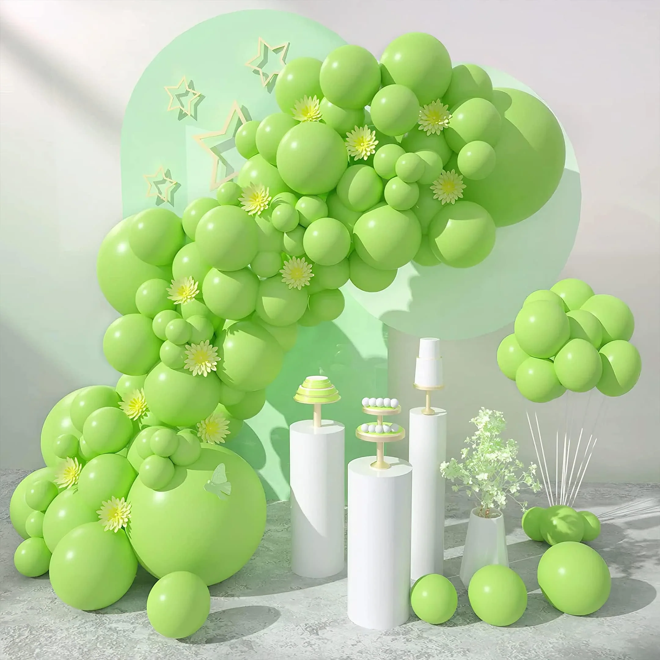 Retro Green Balloons Pack of 50 - Image 7