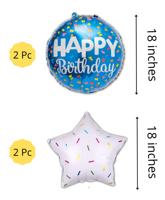 Retro Music Boom box Birthday Balloon Bouquet (Multicolor) (Pack of 5) - Image 3