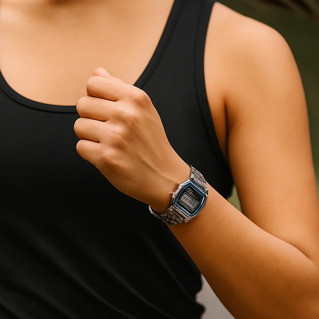 Retro Sport Digital Watch – Steel Classic - Image 3