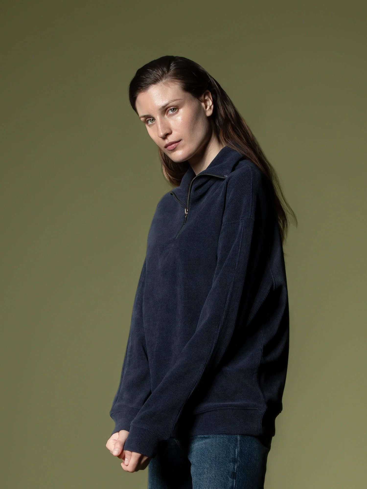 Ribbed quarter-zip sweatshirt - Image 39