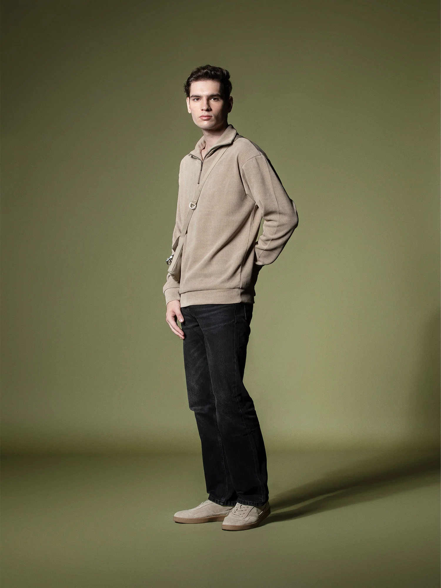Ribbed quarter-zip sweatshirt - Image 33