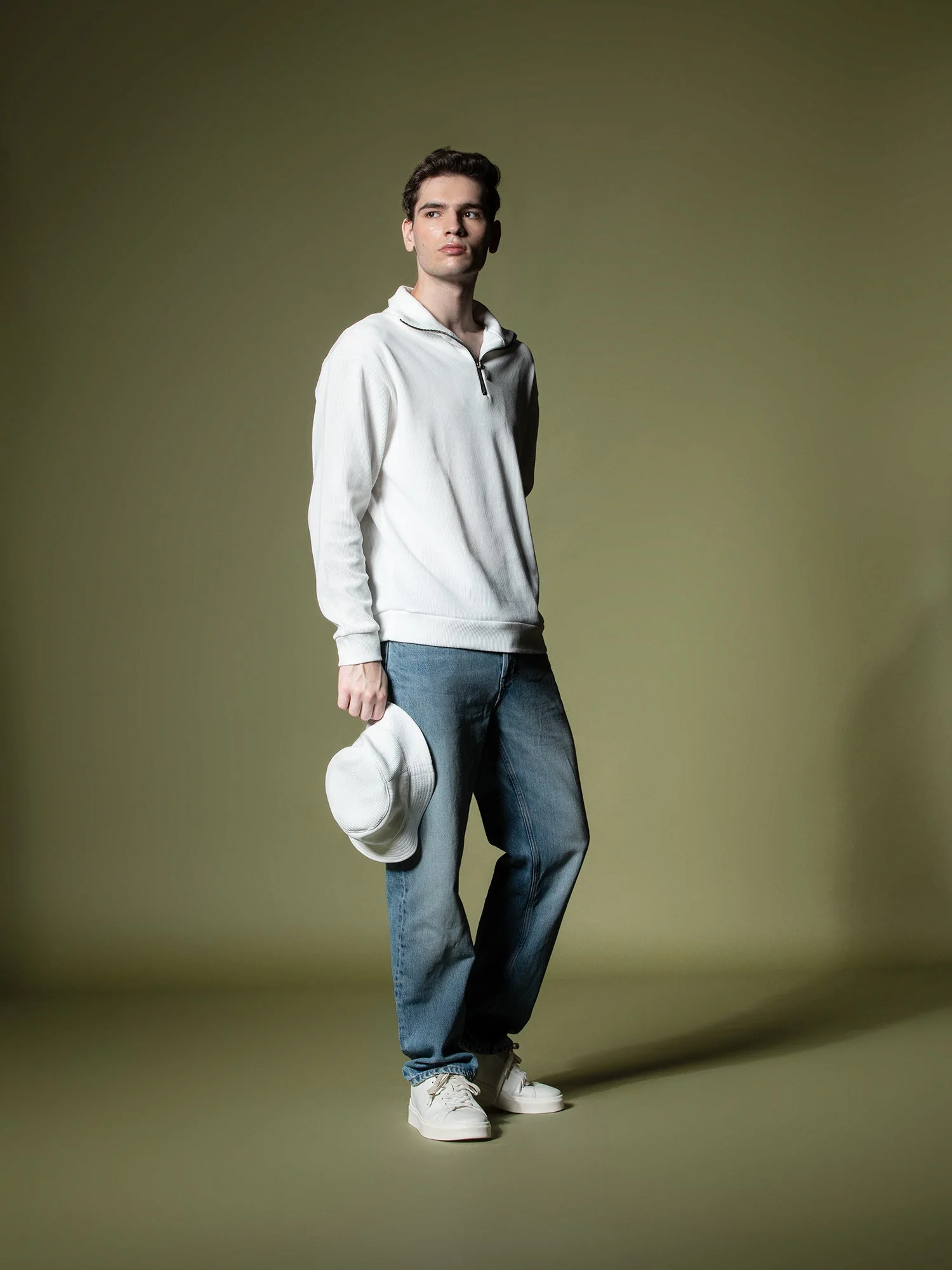 Ribbed quarter-zip sweatshirt - Image 13