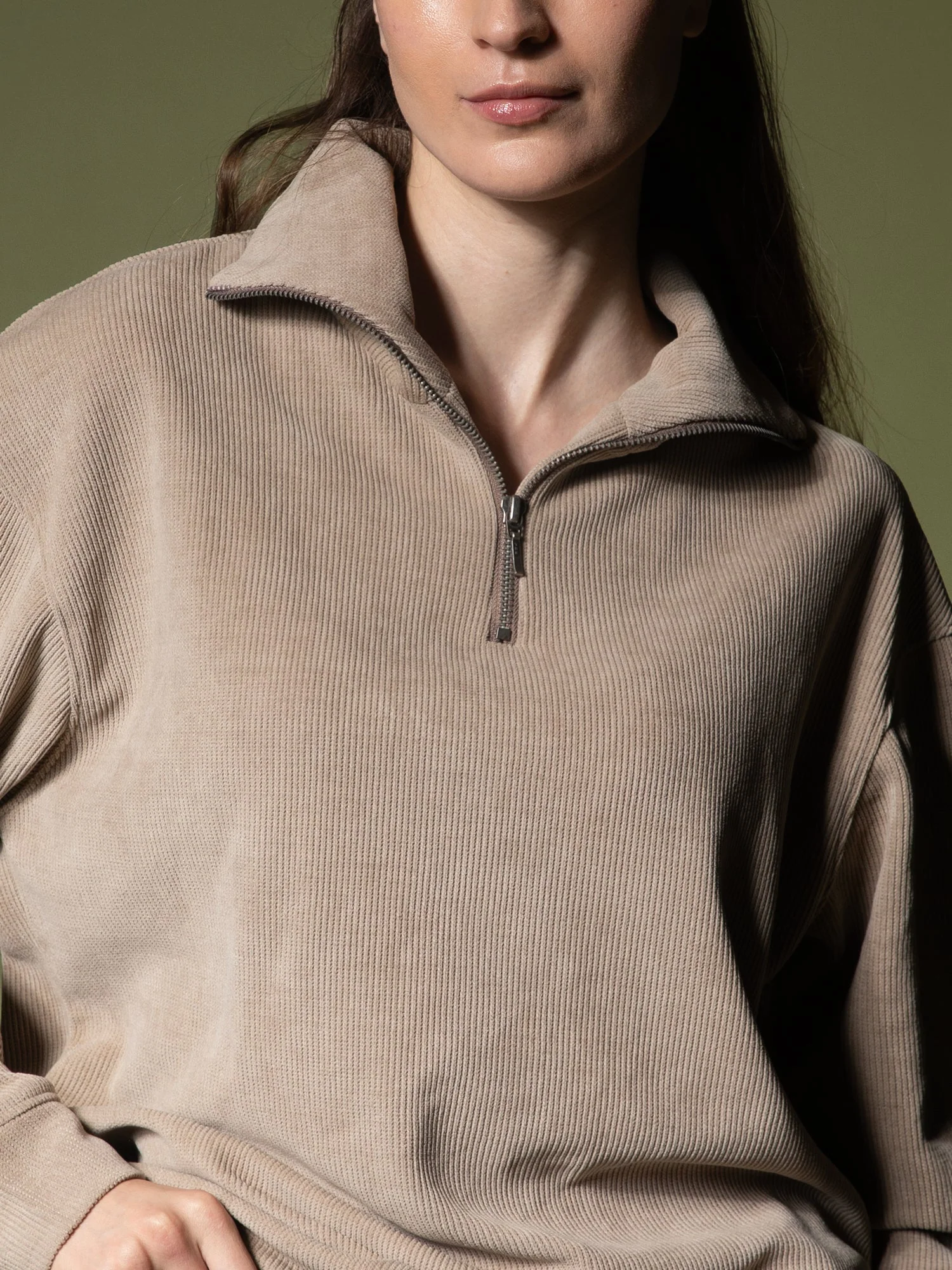 Ribbed quarter-zip sweatshirt - Image 34