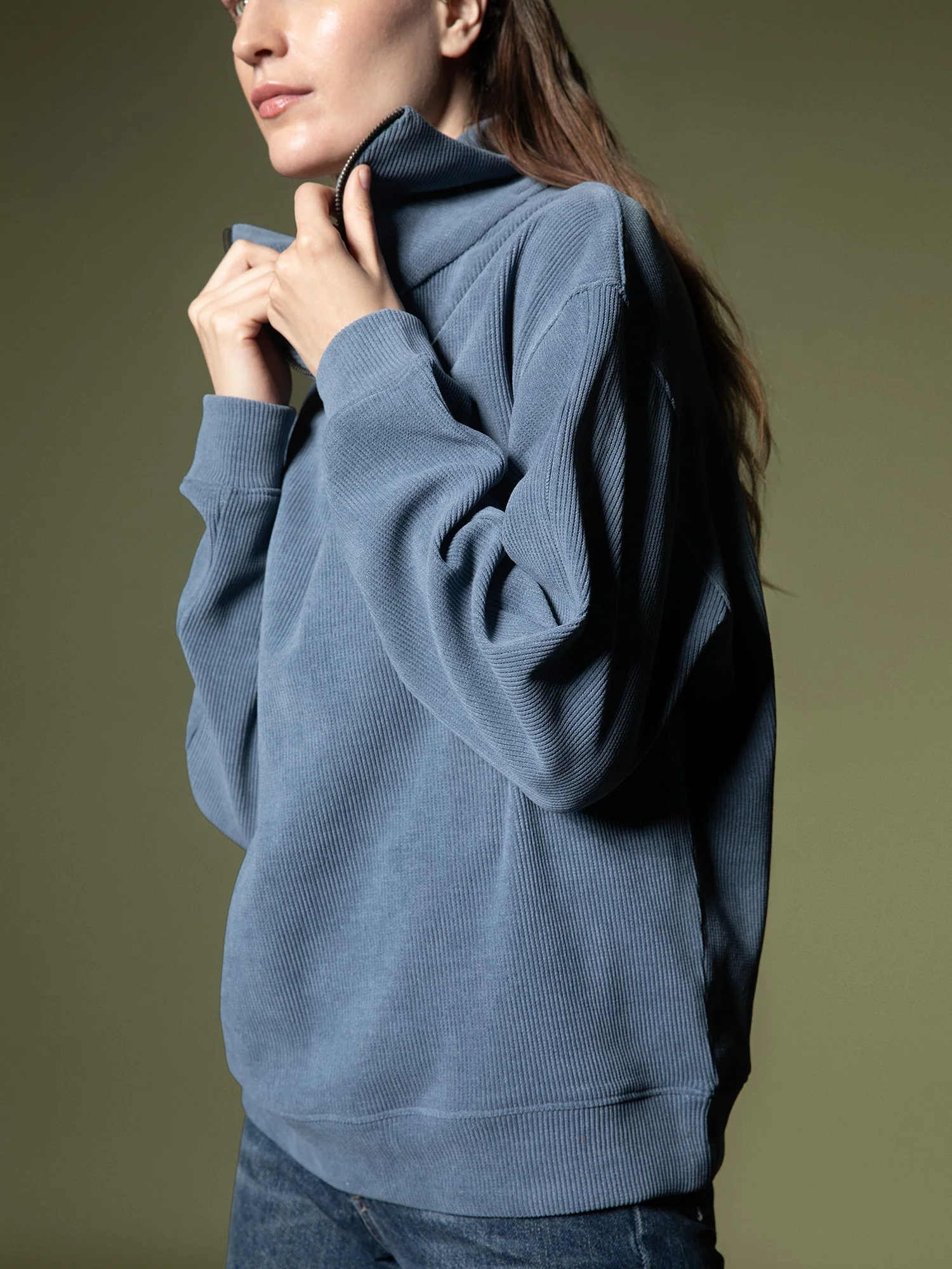 Ribbed quarter-zip sweatshirt - Image 38