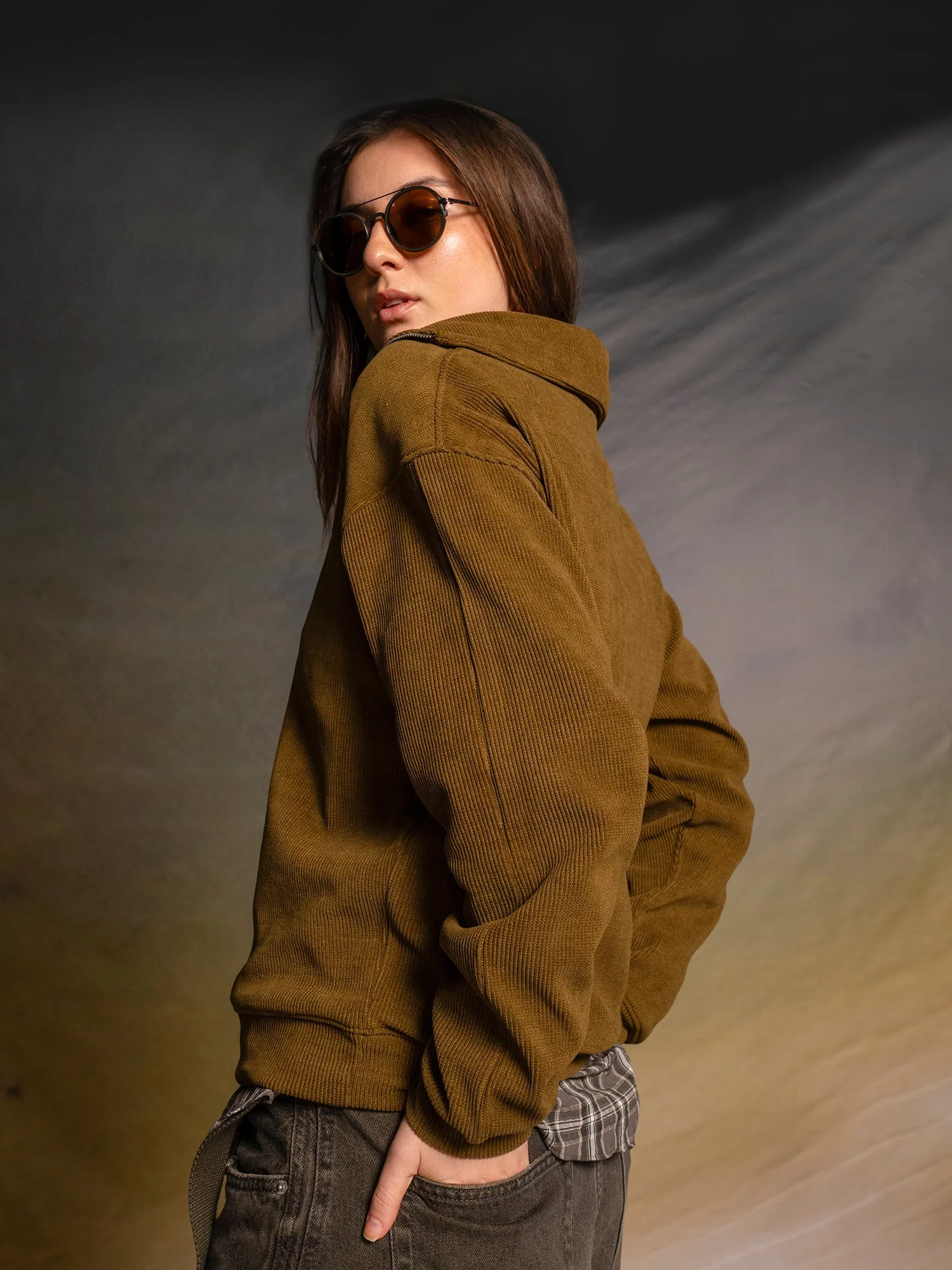 Ribbed quarter-zip sweatshirt - Image 44