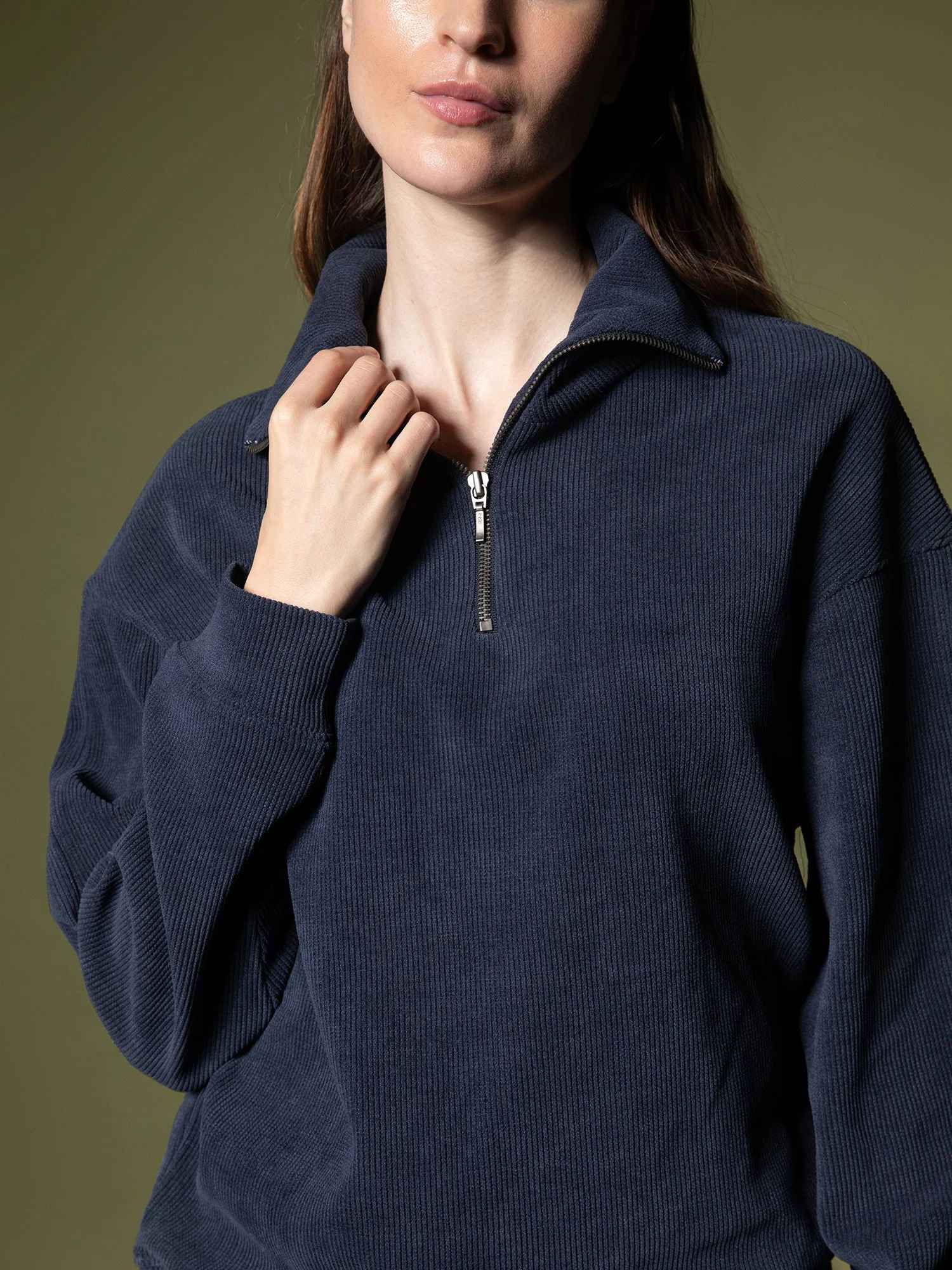 Ribbed quarter-zip sweatshirt - Image 30