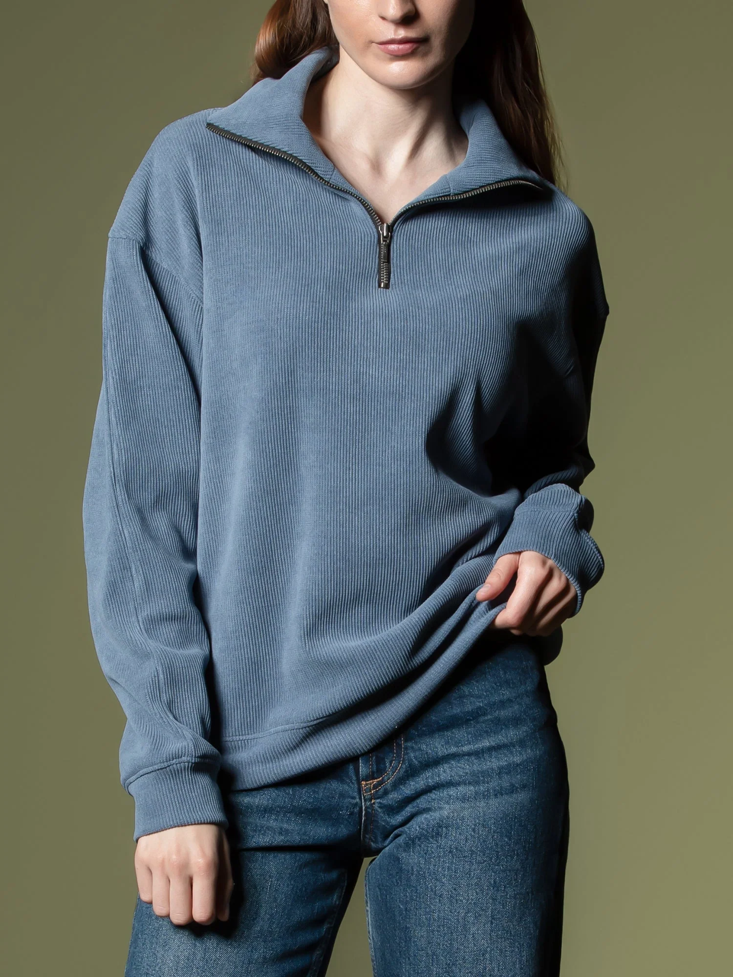 Ribbed quarter-zip sweatshirt - Image 7
