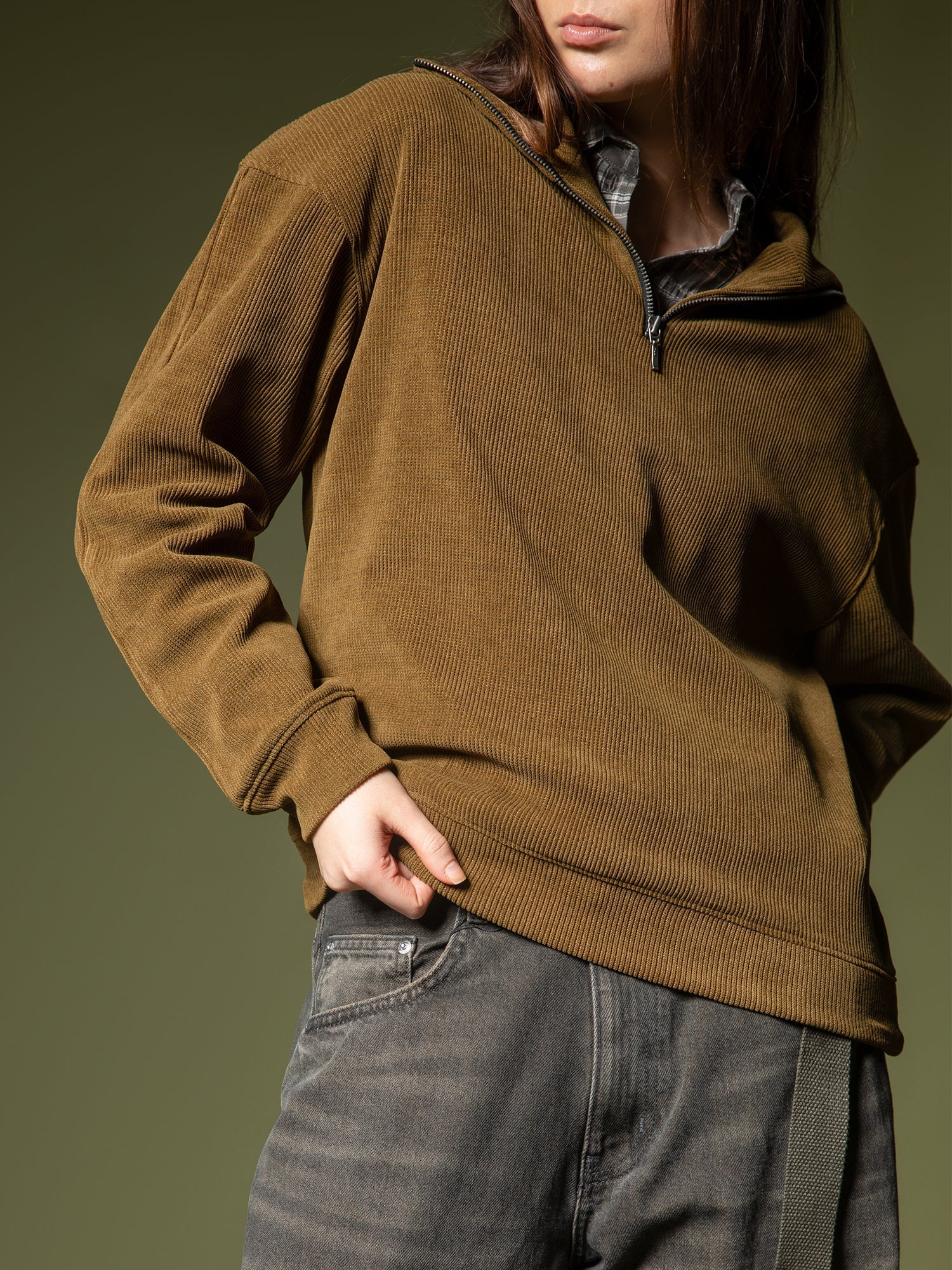 Ribbed quarter-zip sweatshirt - Image 6