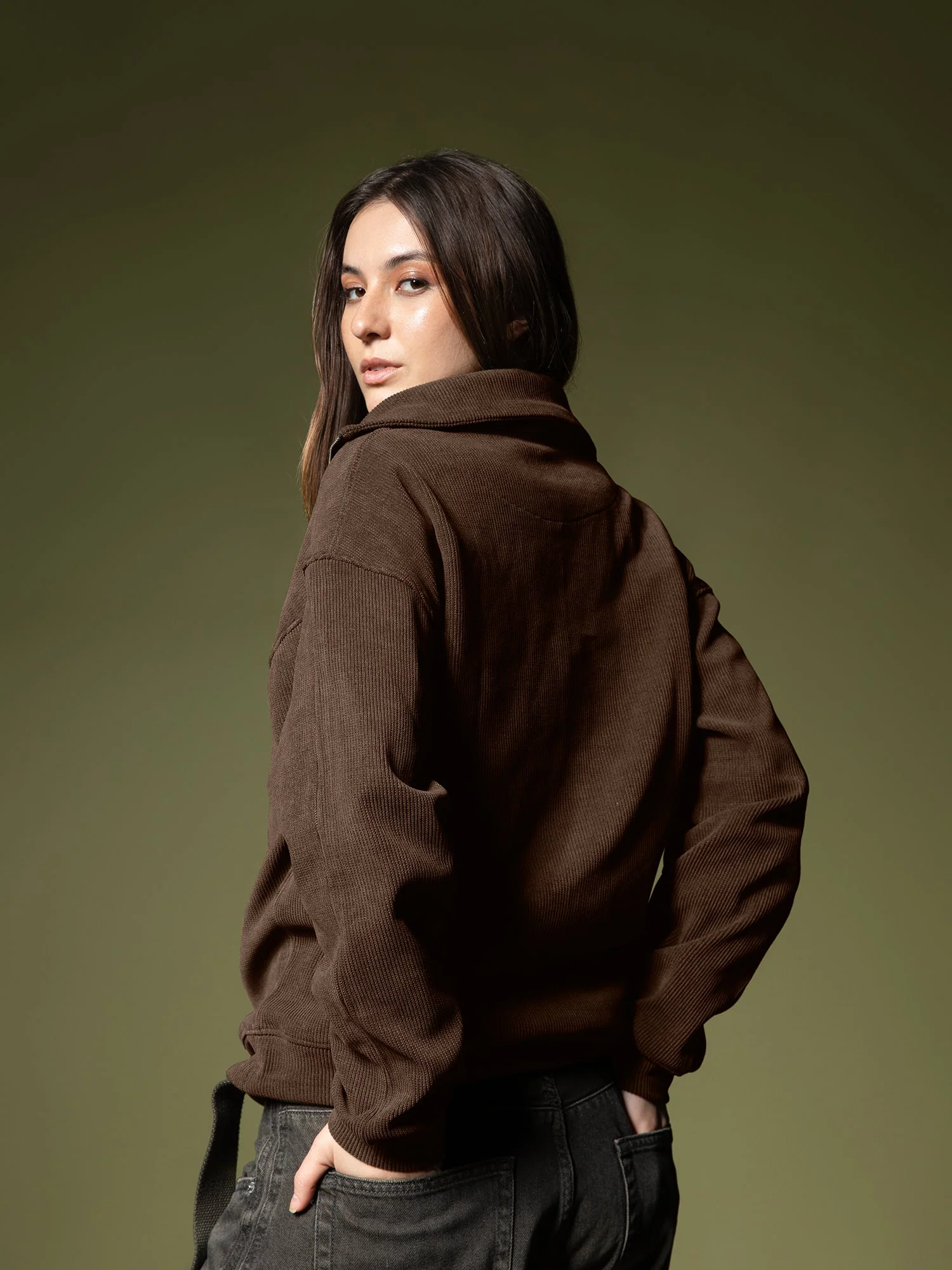 Ribbed quarter-zip sweatshirt - Image 18