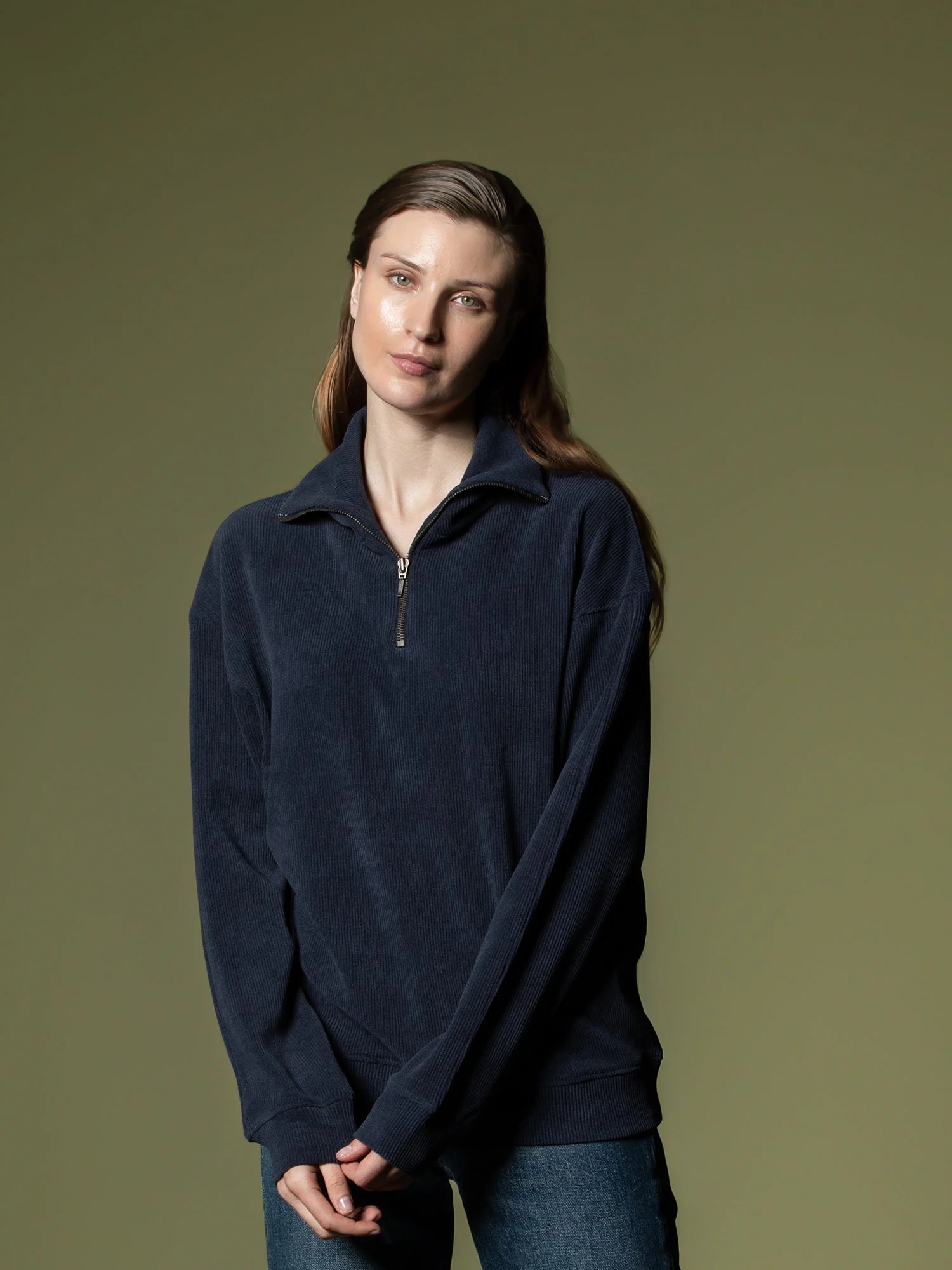 Ribbed quarter-zip sweatshirt - Image 46