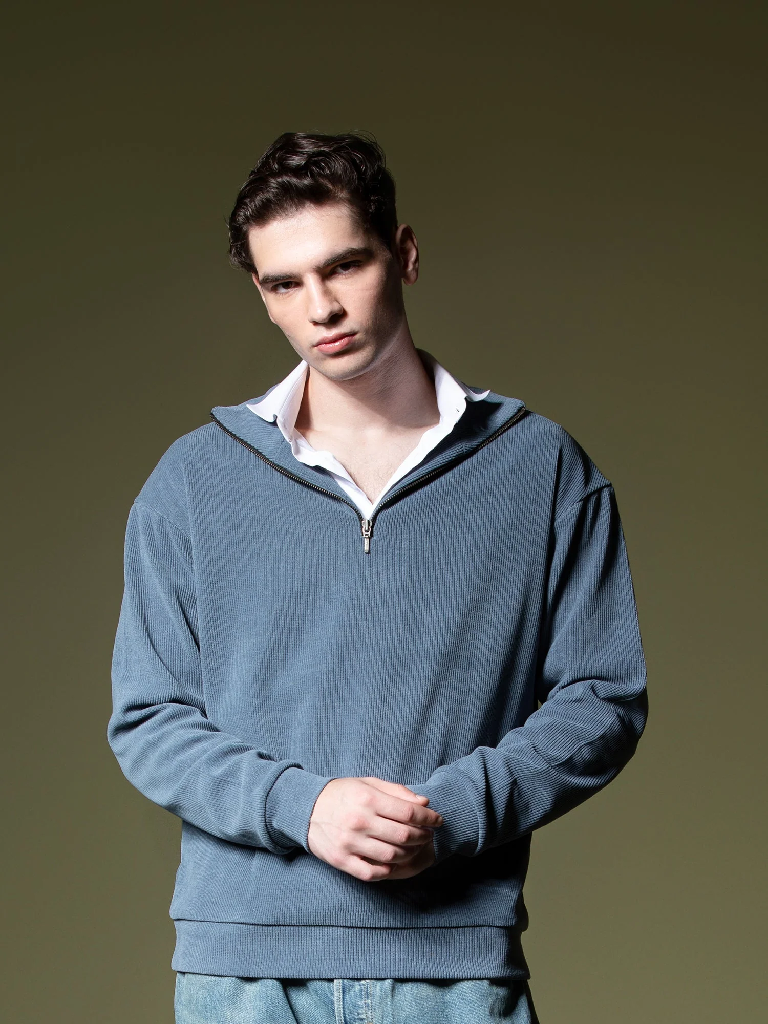 Ribbed quarter-zip sweatshirt - Image 16