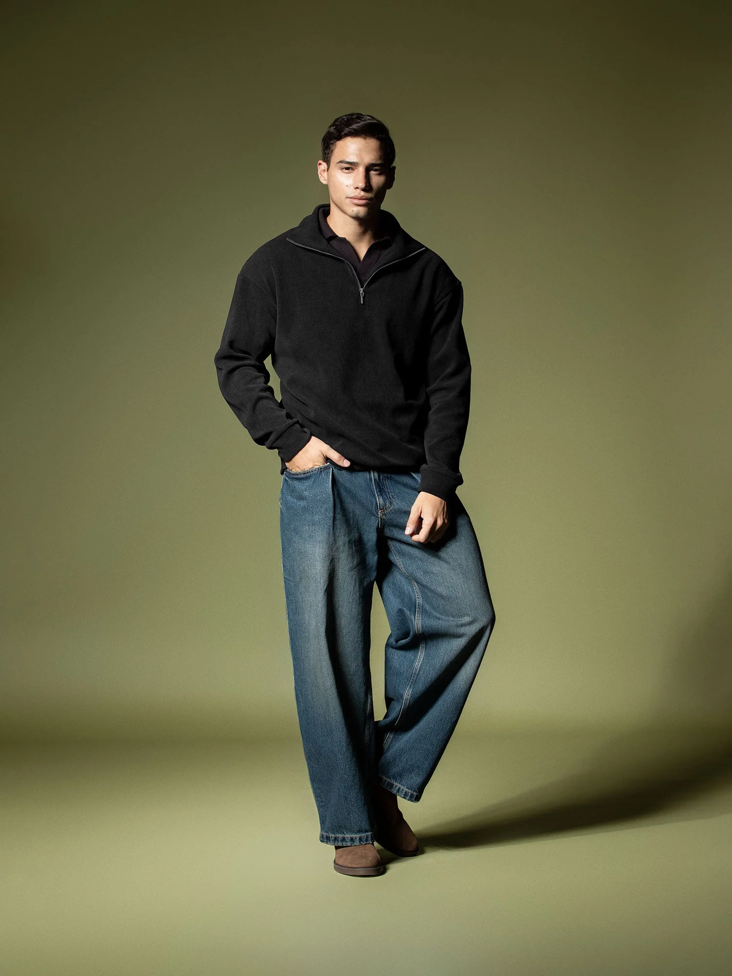 Ribbed quarter-zip sweatshirt - Image 43