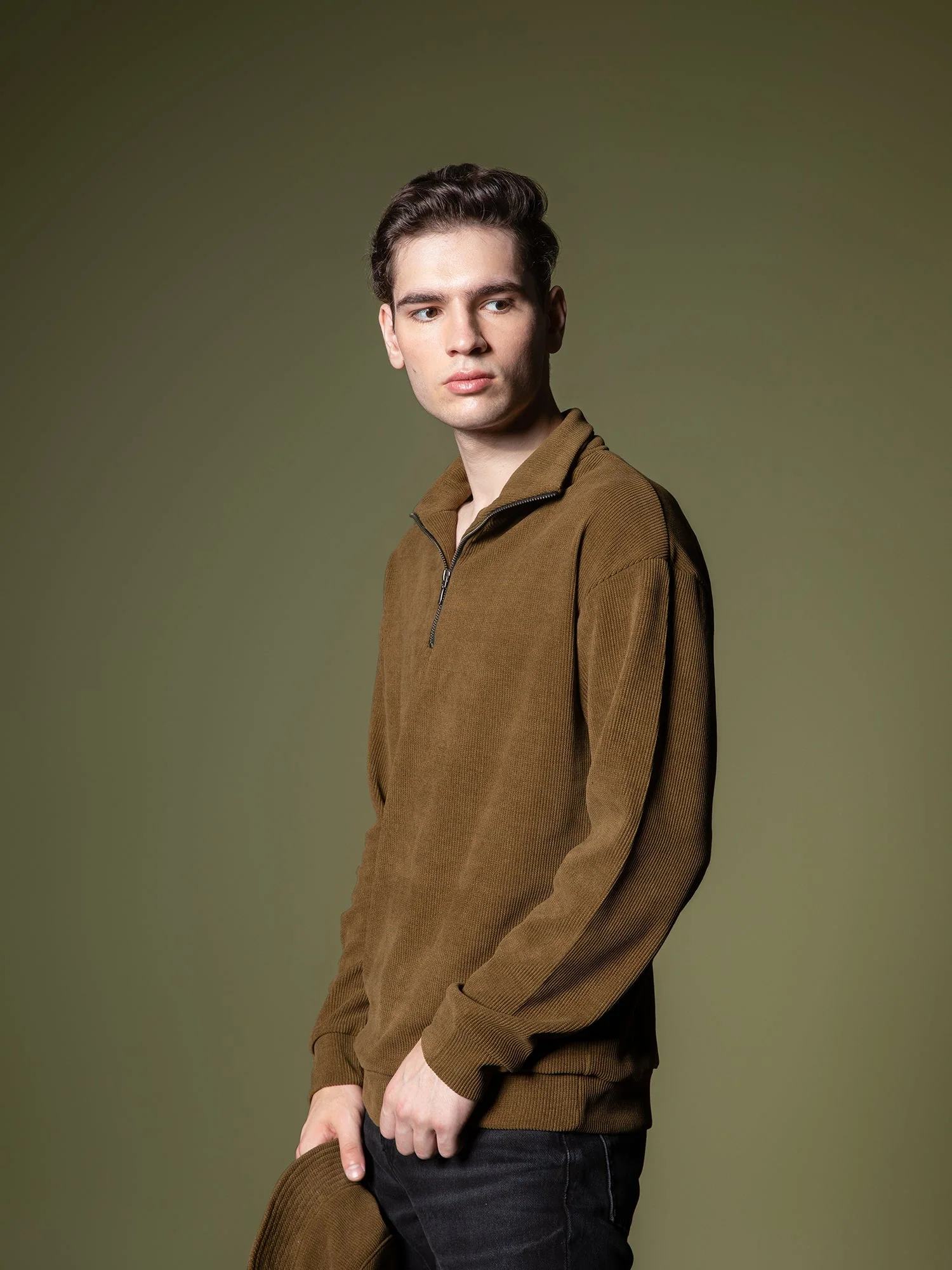 Ribbed quarter-zip sweatshirt - Image 17